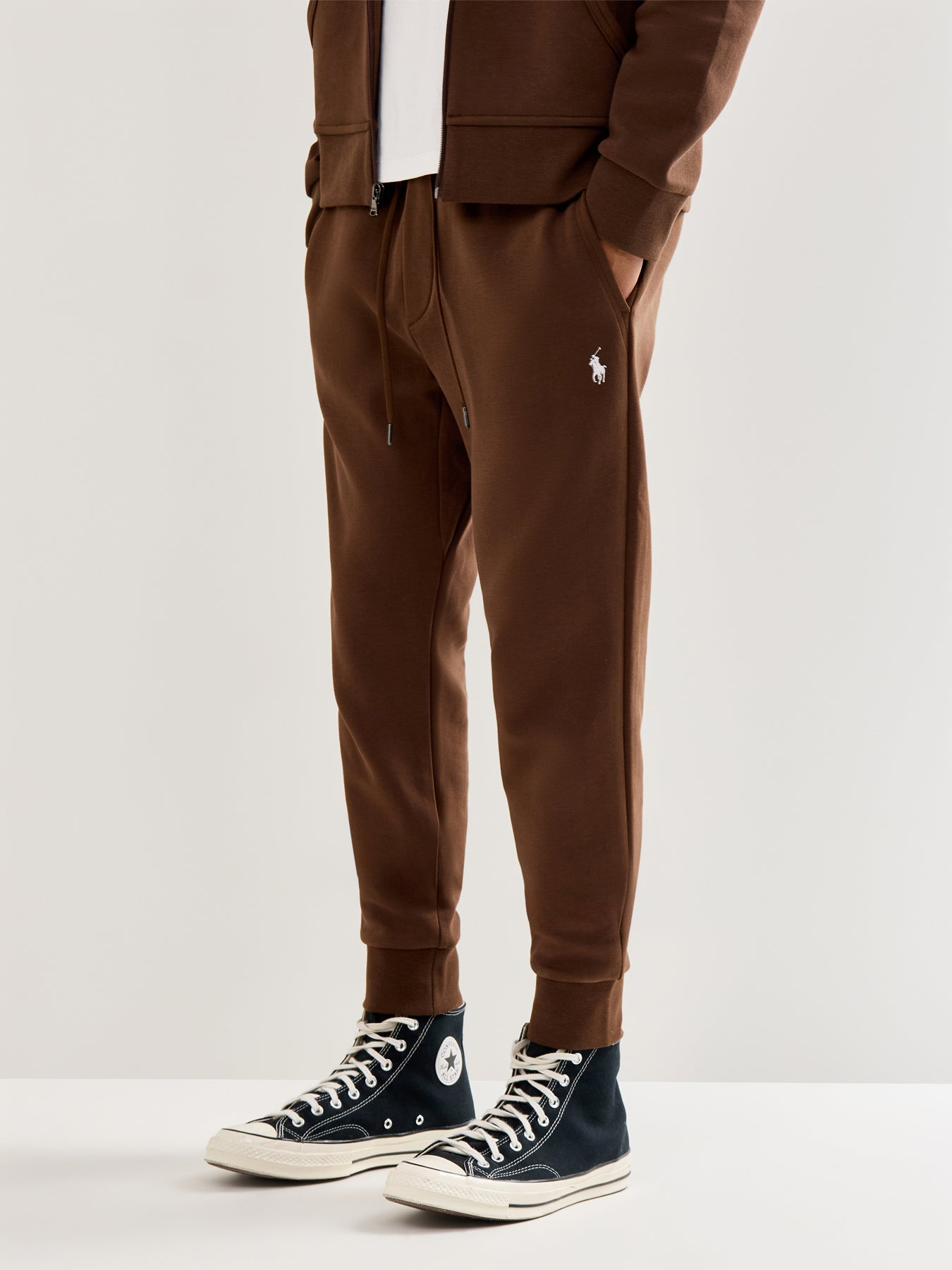 Double Knit Joggers Brown