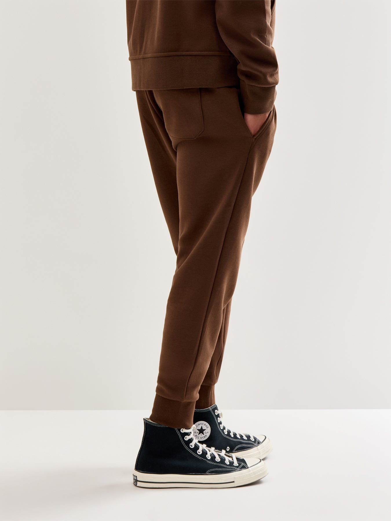 Double Knit Joggers Brown