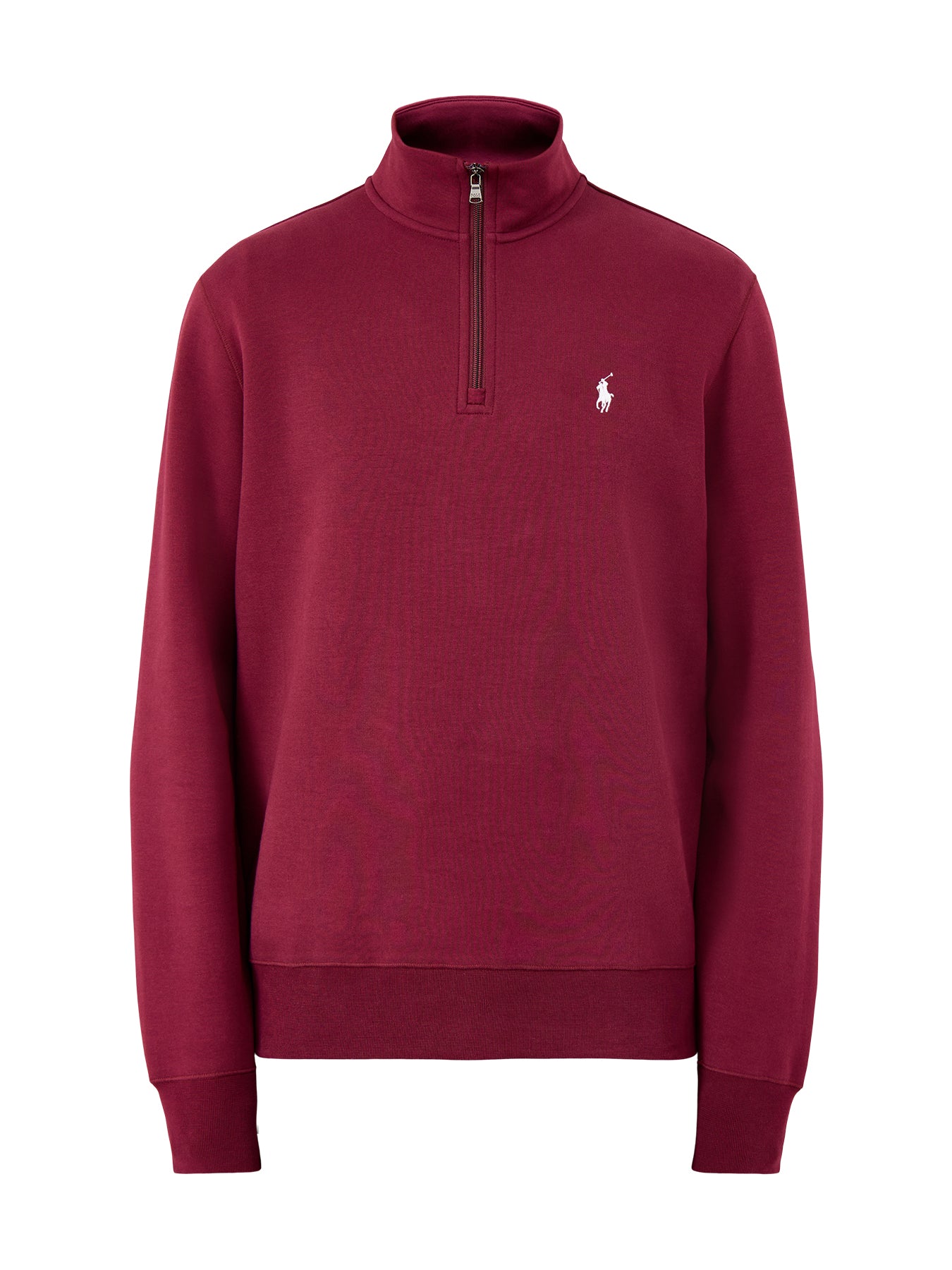 Double Knit 1/4 Zip Sweatshirt Wine