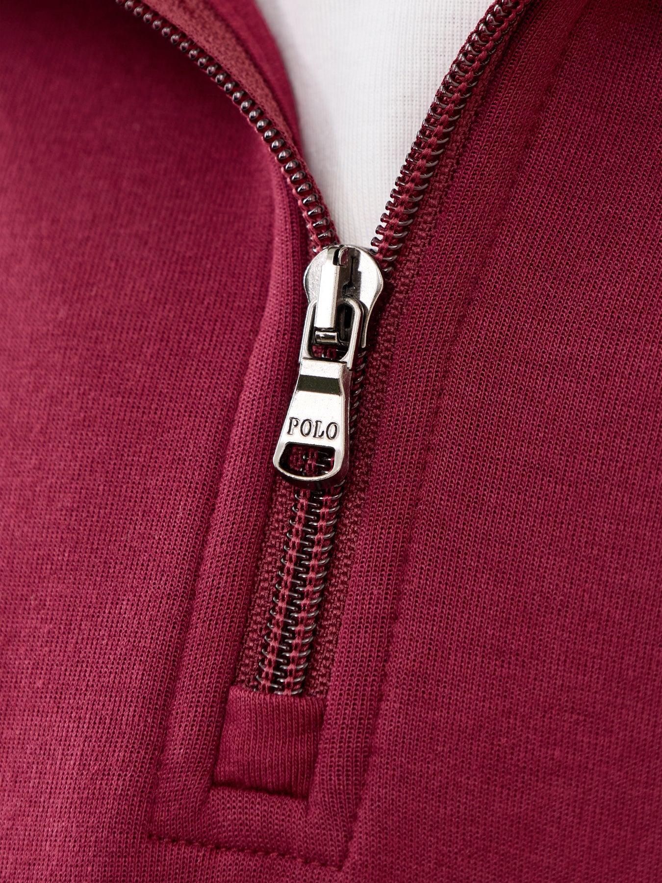 Double Knit 1/4 Zip Sweatshirt Wine