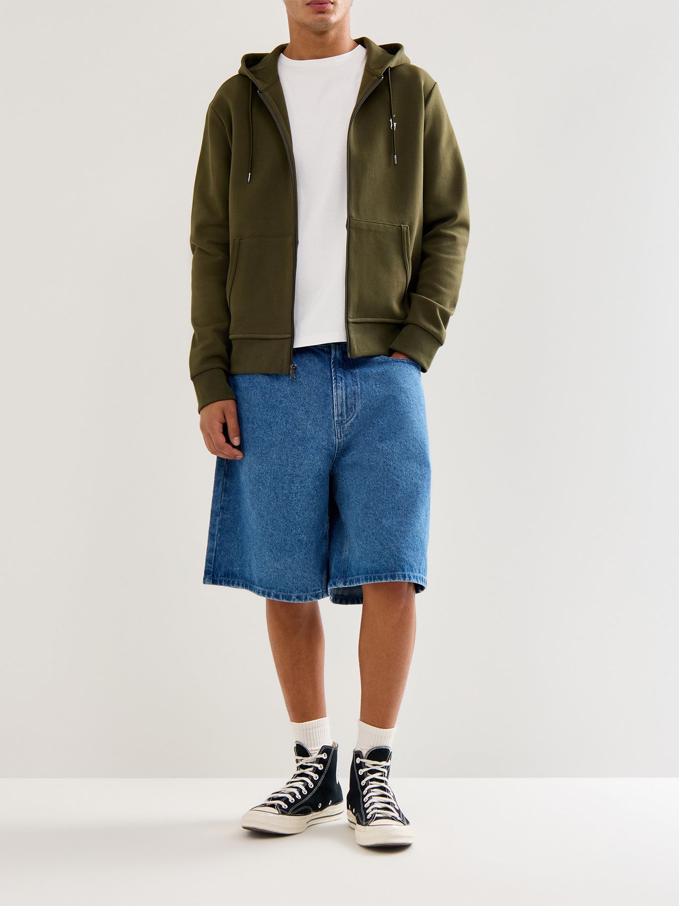 Double Knit Bomber Jacket Olive