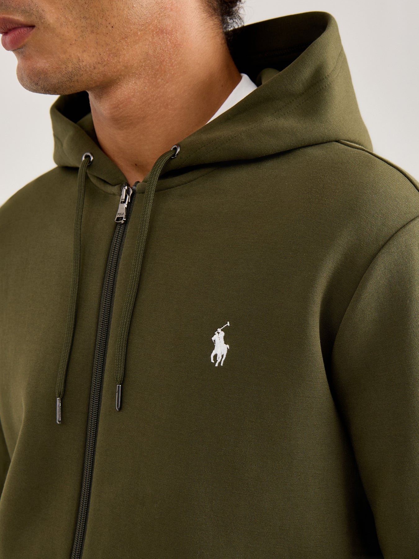 Double Knit Bomber Jacket Olive