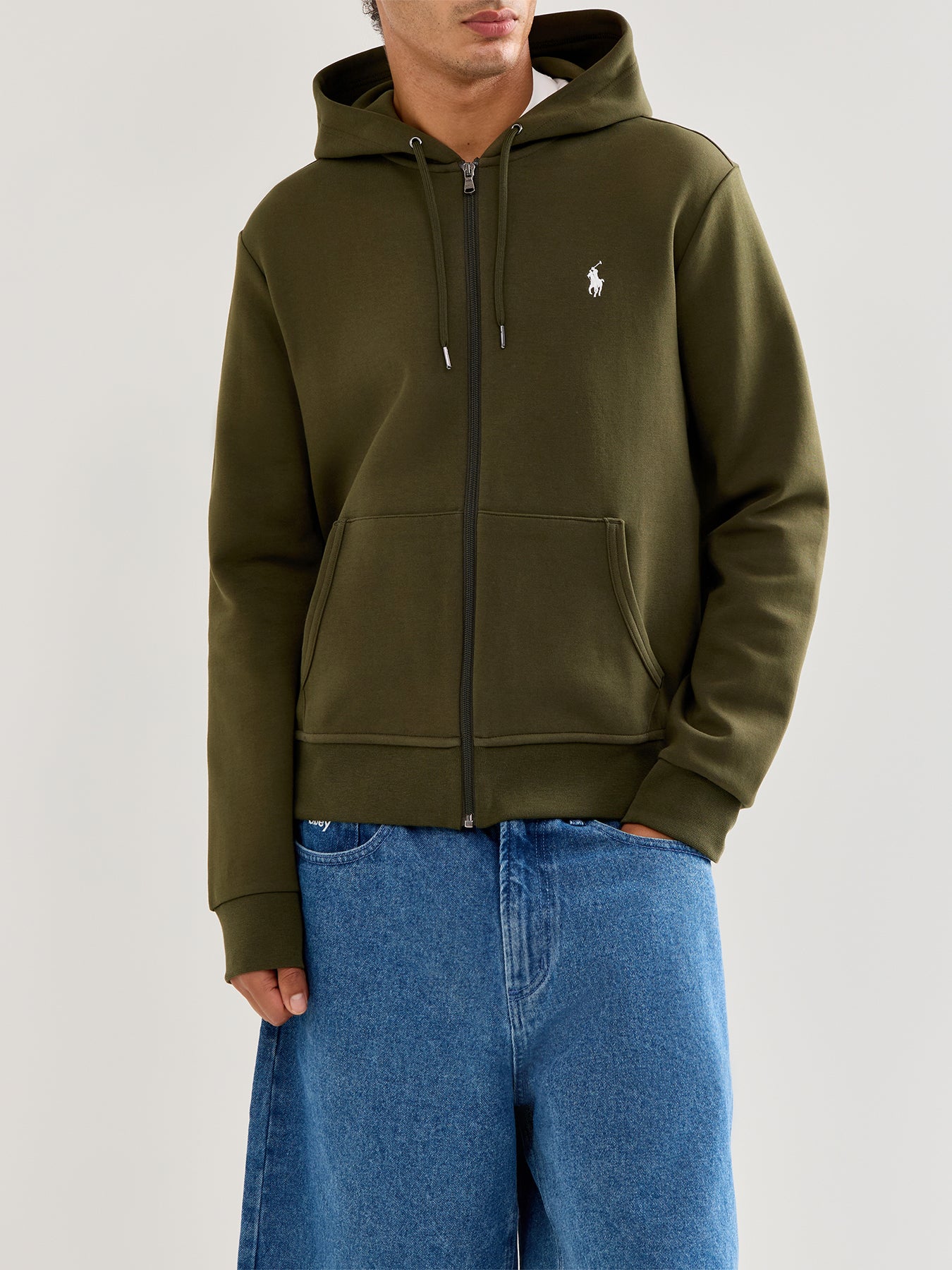 Double Knit Bomber Jacket Olive
