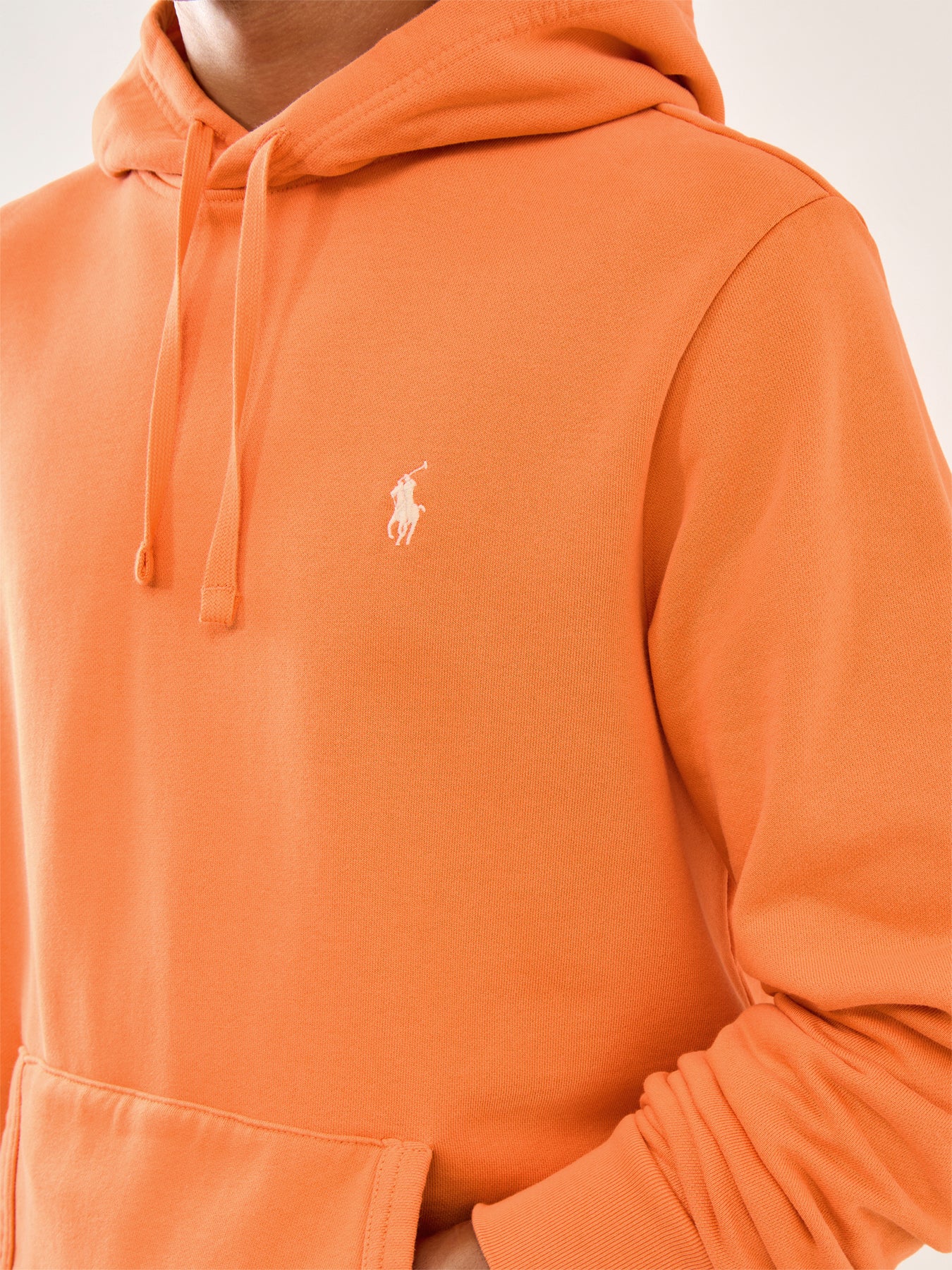 Loopback Terry Overhead Hoodie Orange Cotton