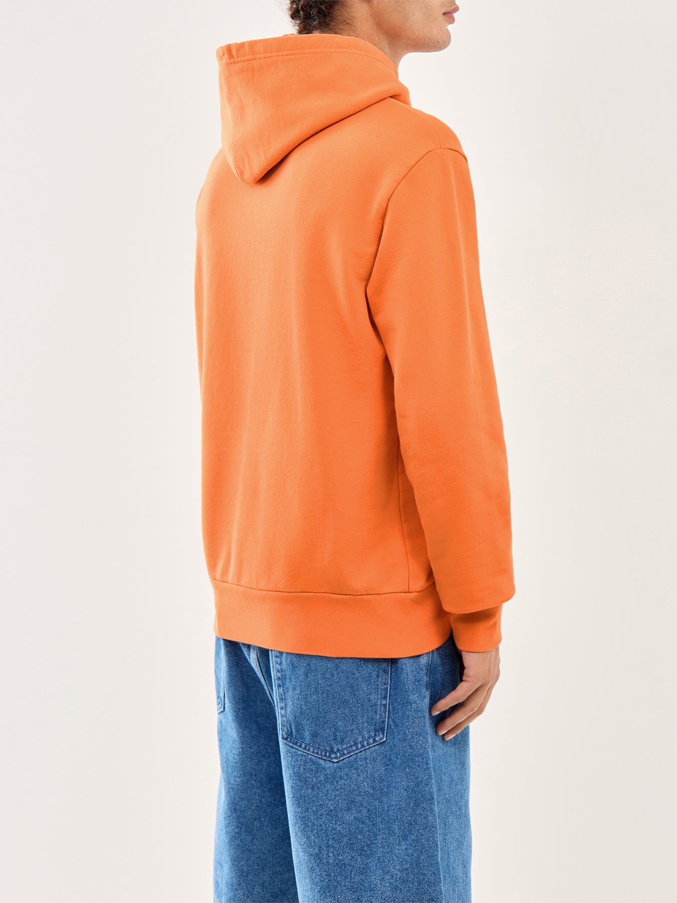 Loopback Terry Overhead Hoodie Orange Cotton