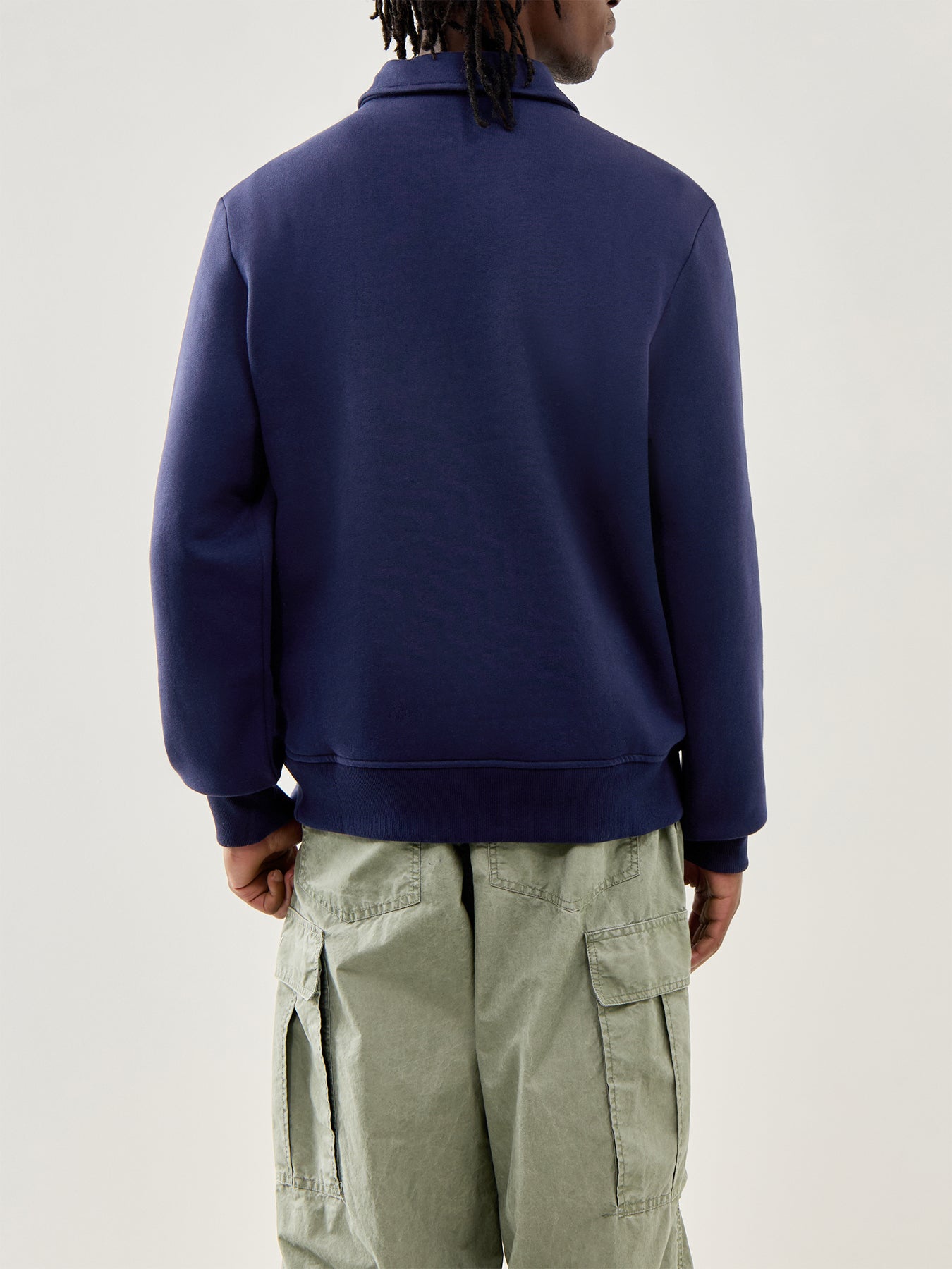 1/4 Zip Collar Polo Sweatshirt Cruise Navy