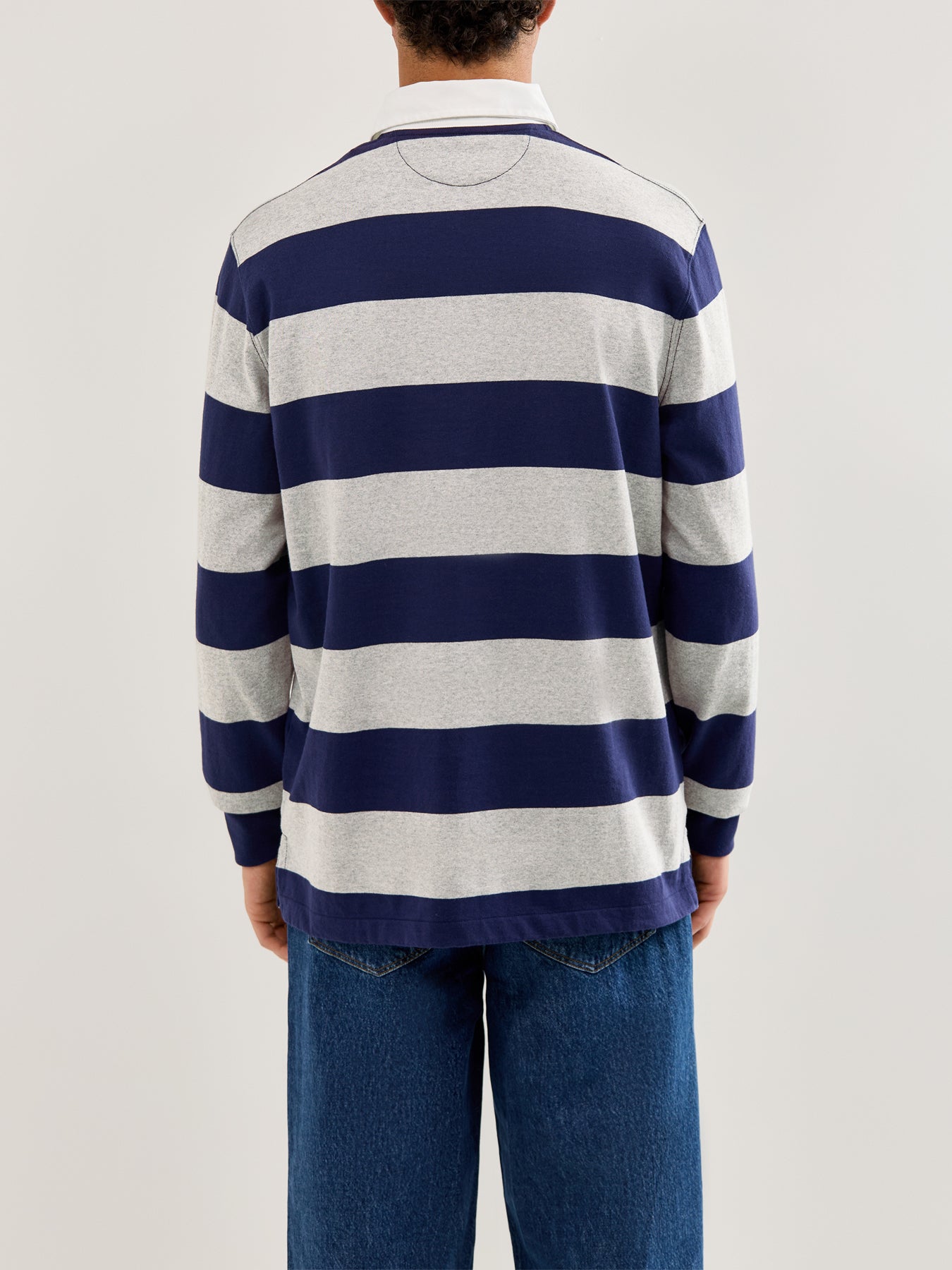 Striped Rugby Shirt Navy