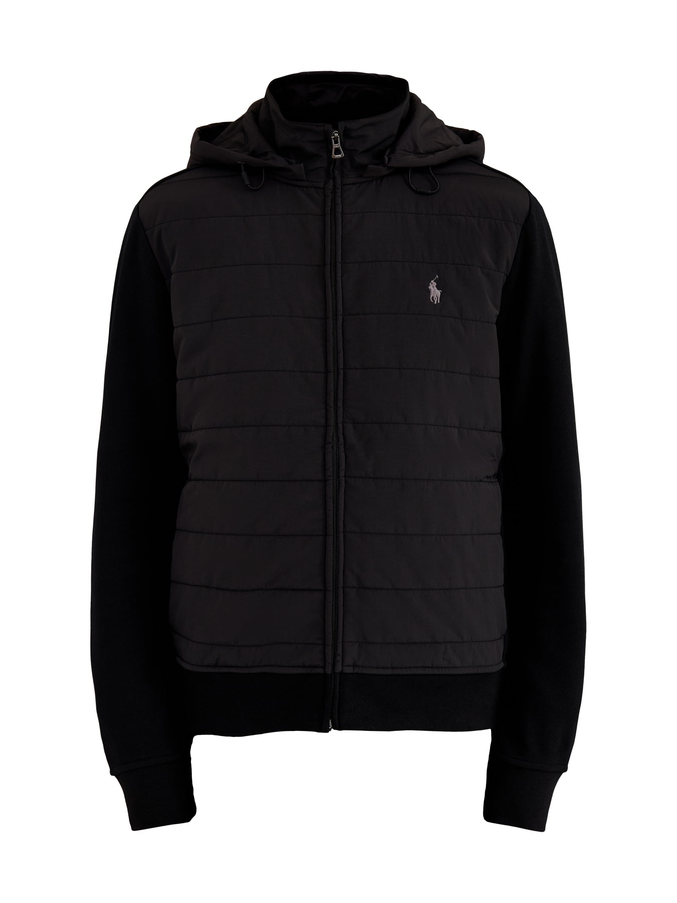 Double Knit Zip Hoodie Black