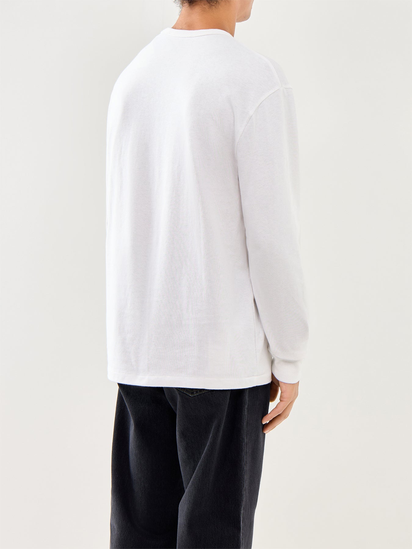 Heavy Jersey Long Sleeves Tee White
