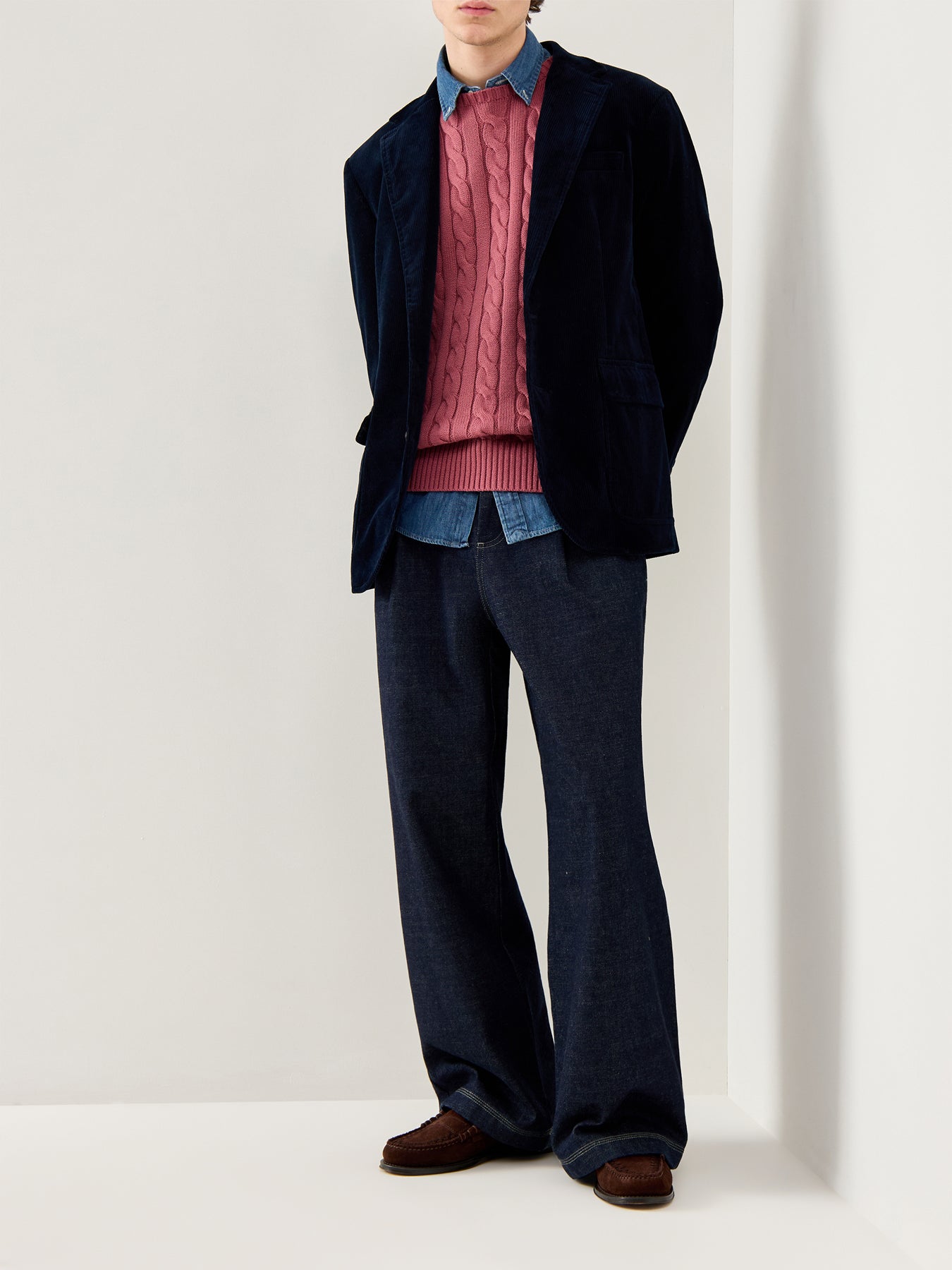 Single Brest Cord Blazer