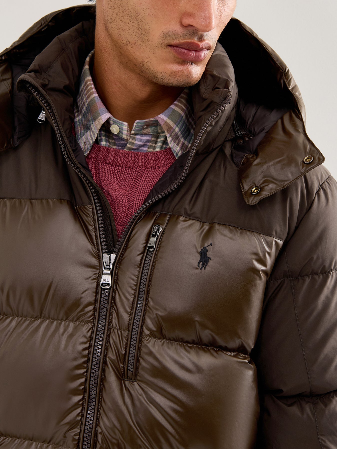 Gorham Gloss Puffer Jacket Brown