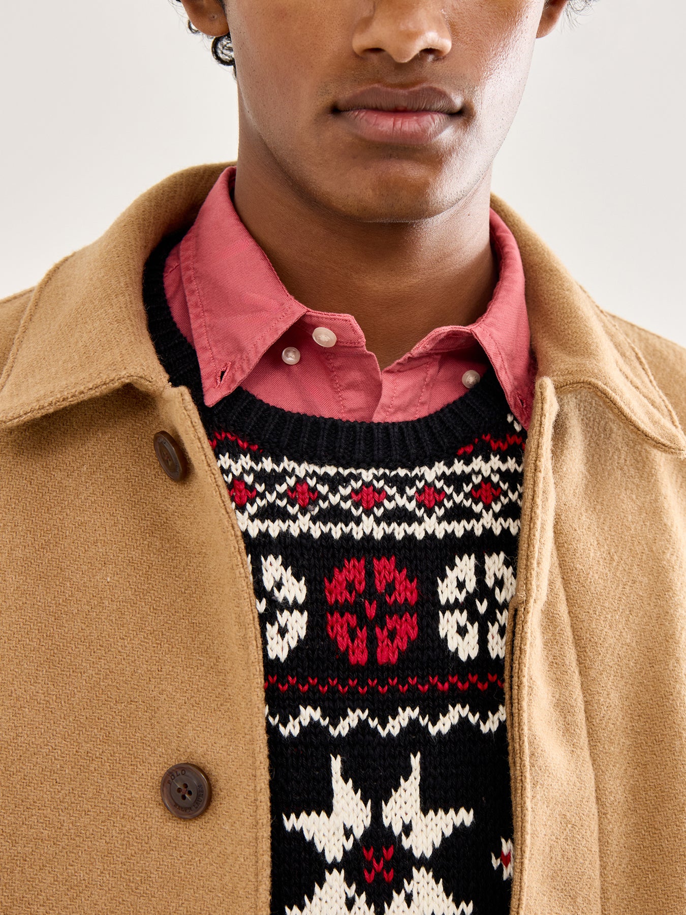 Snowflake Wool Jumper Black