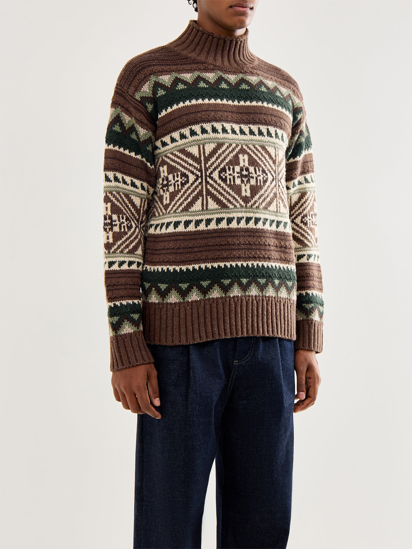 Skiers Wool Jumper Brown