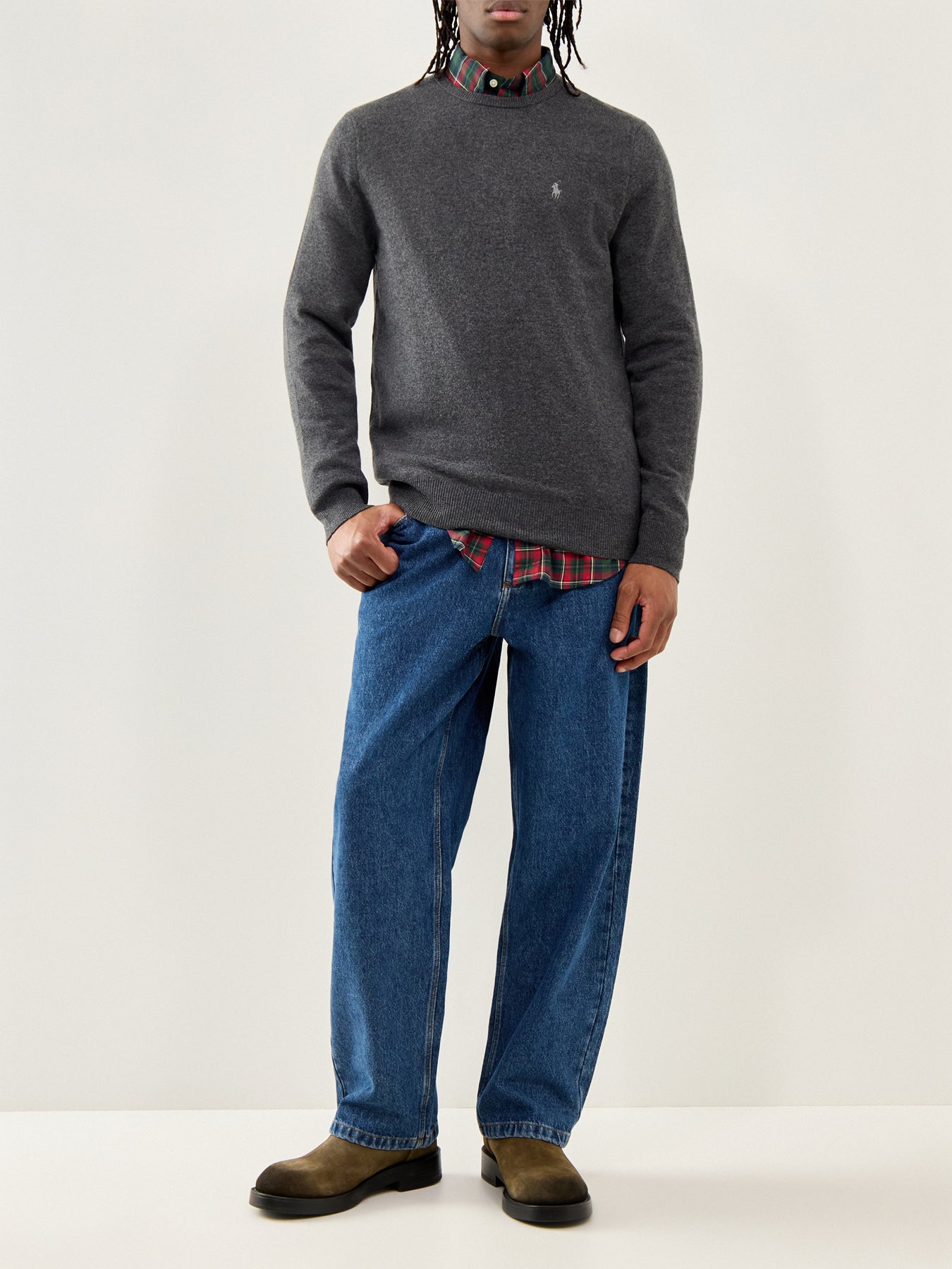 Merino Wool Jumper Charcoal Grey