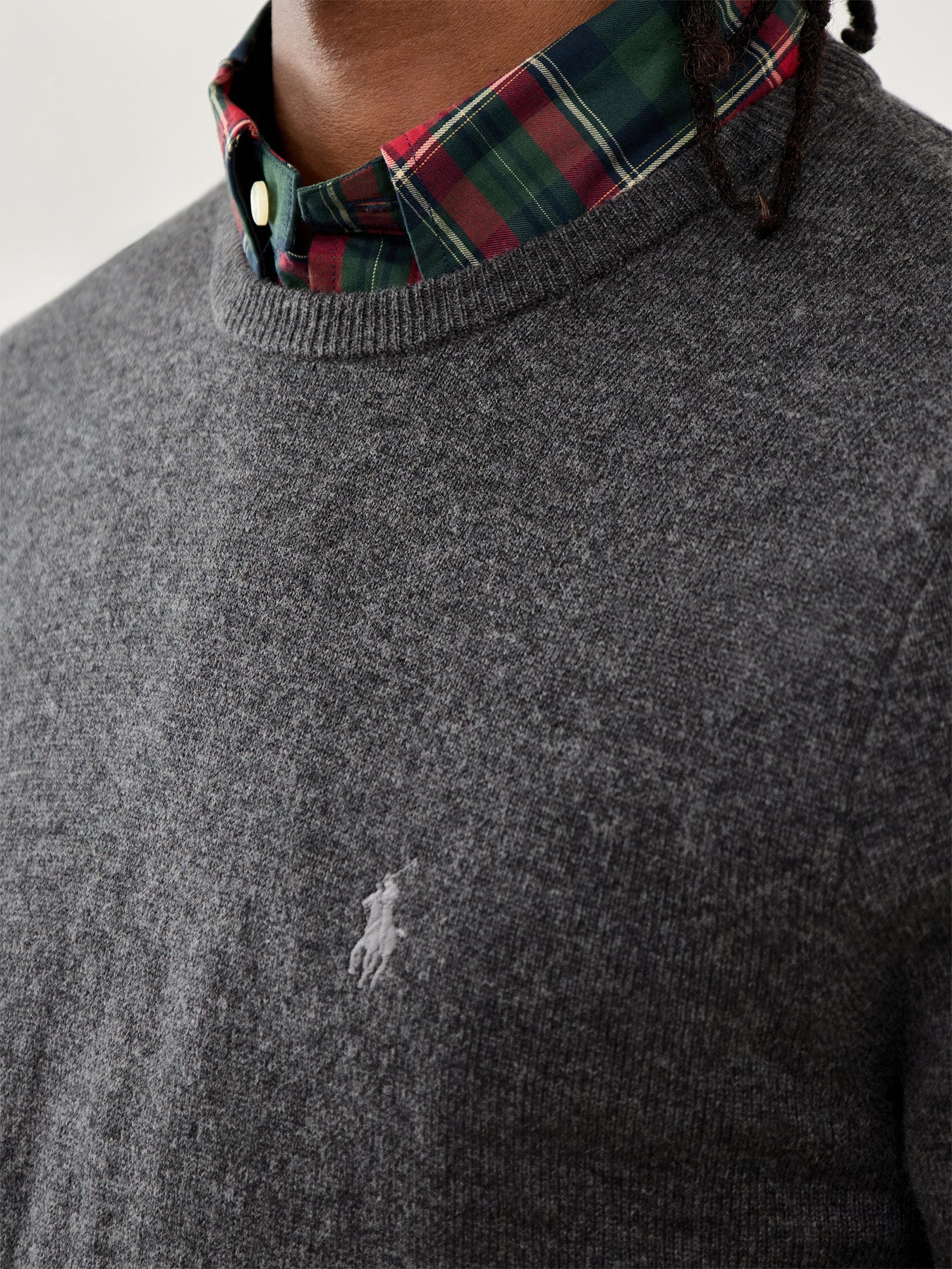 Merino Wool Jumper Charcoal Grey