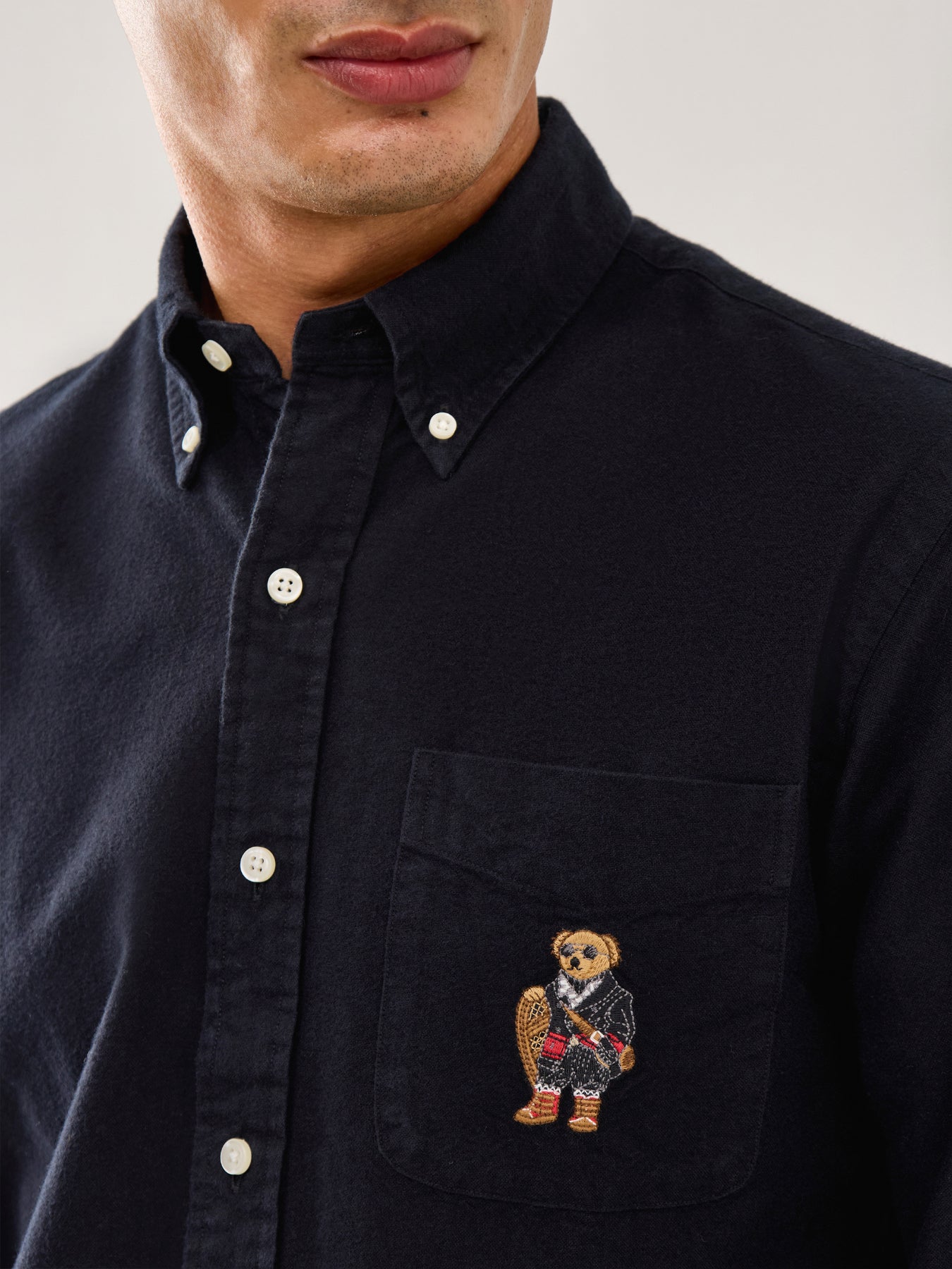 Brushed Oxford Shirt Black