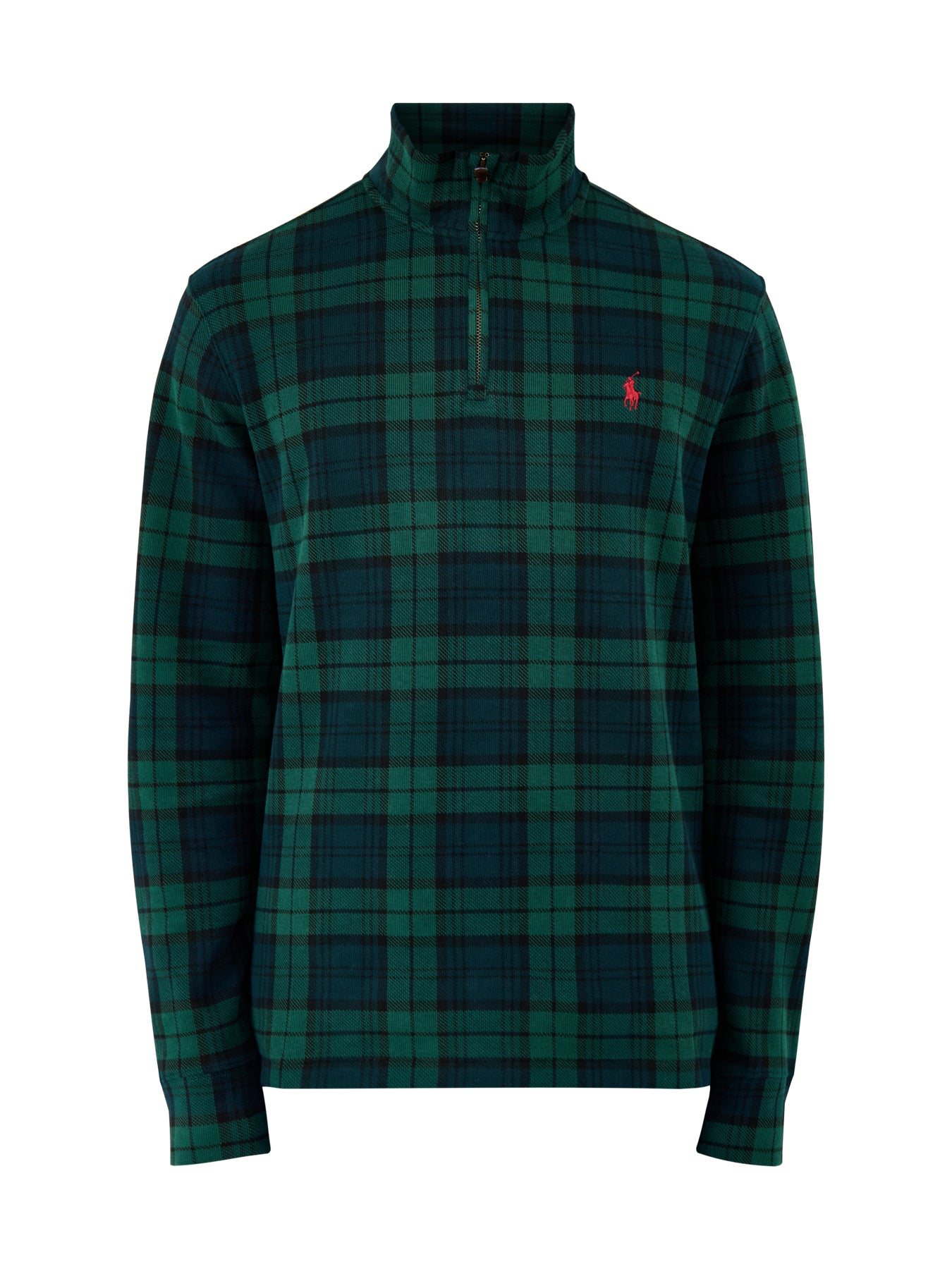 Tartan Quarter-Zip Sweatshirt Blackwatch Plaid
