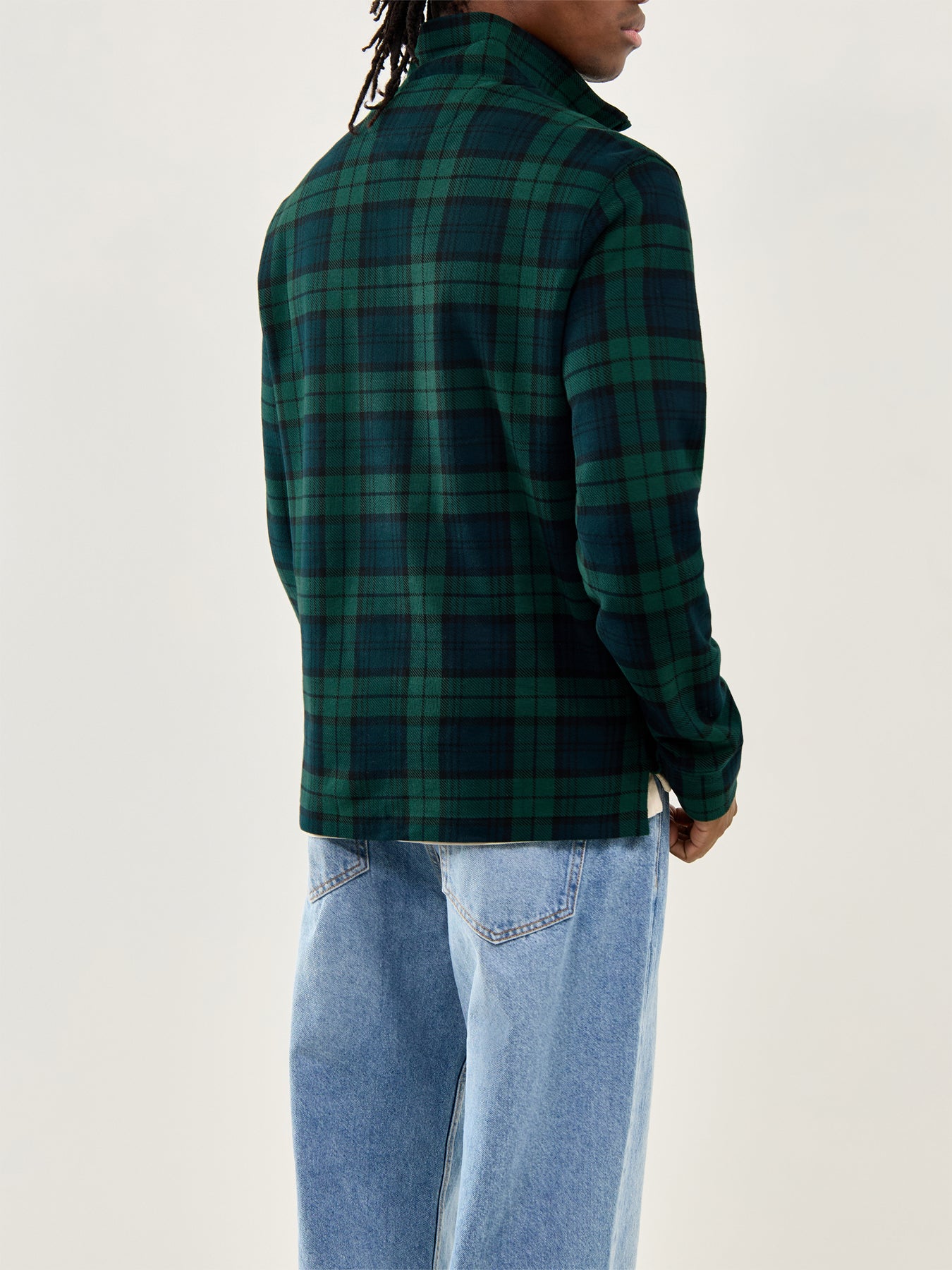 Tartan Quarter-Zip Sweatshirt Blackwatch Plaid