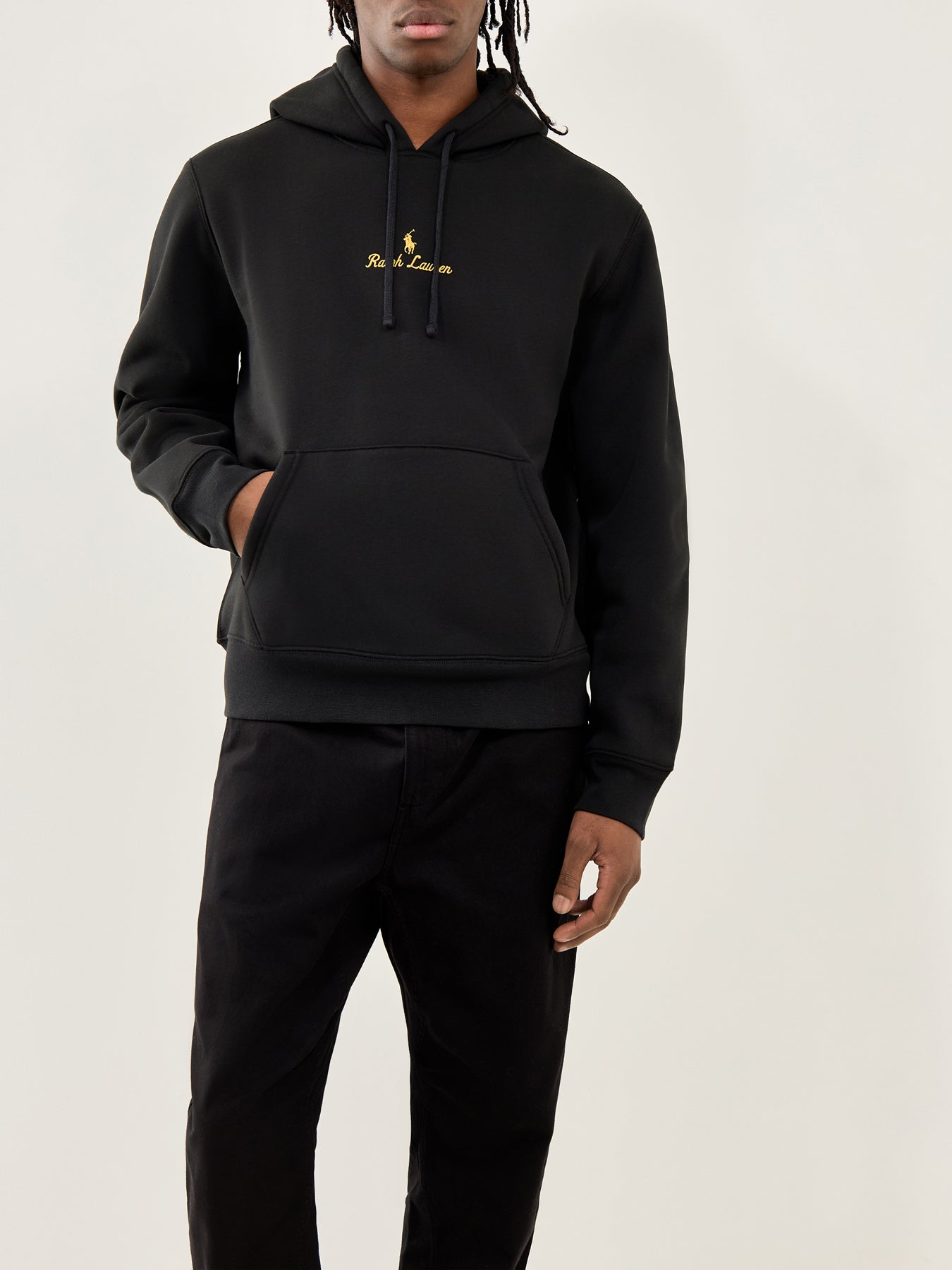 Gold Logo Hoodie Black