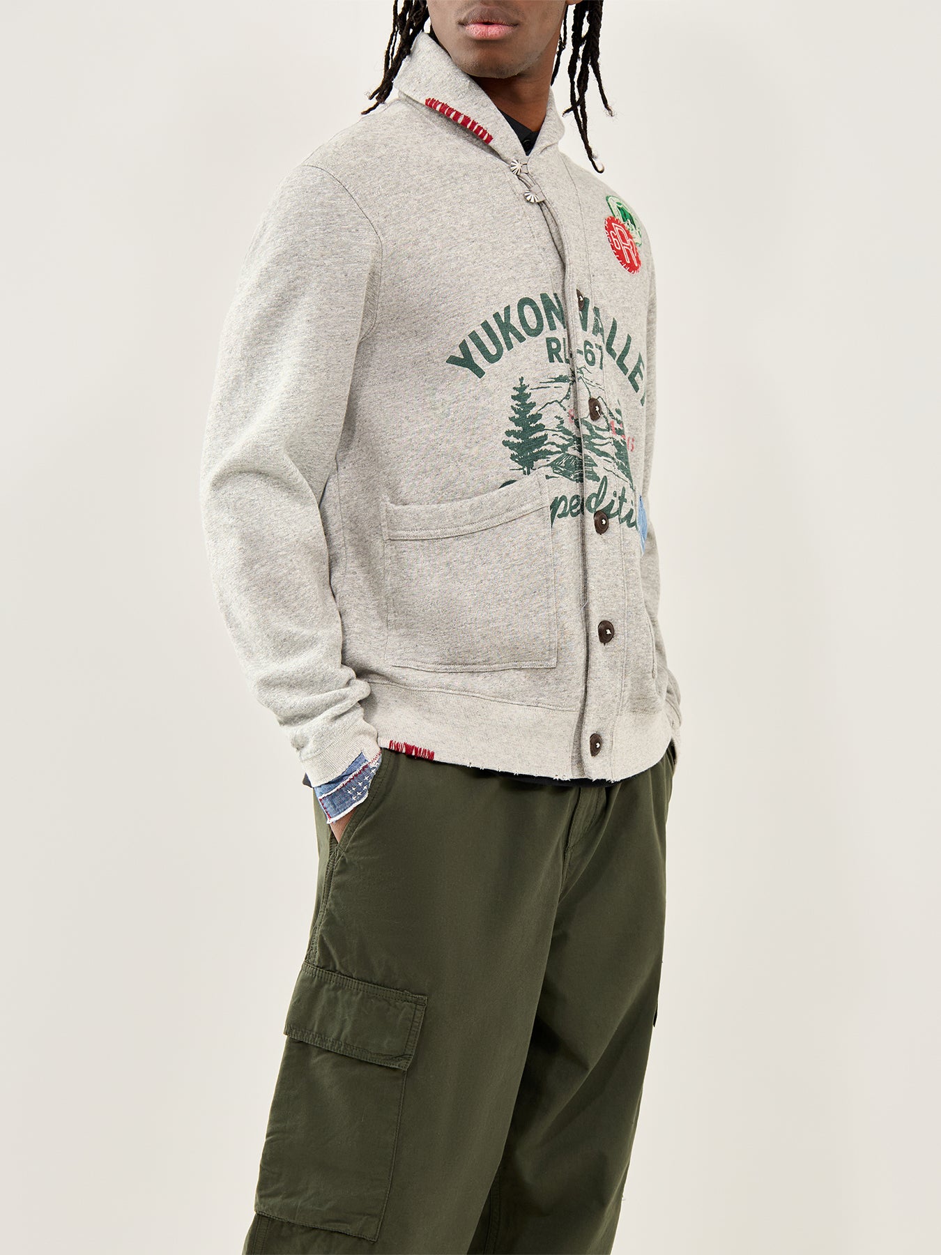 Shawl Neck Cardigan Grey