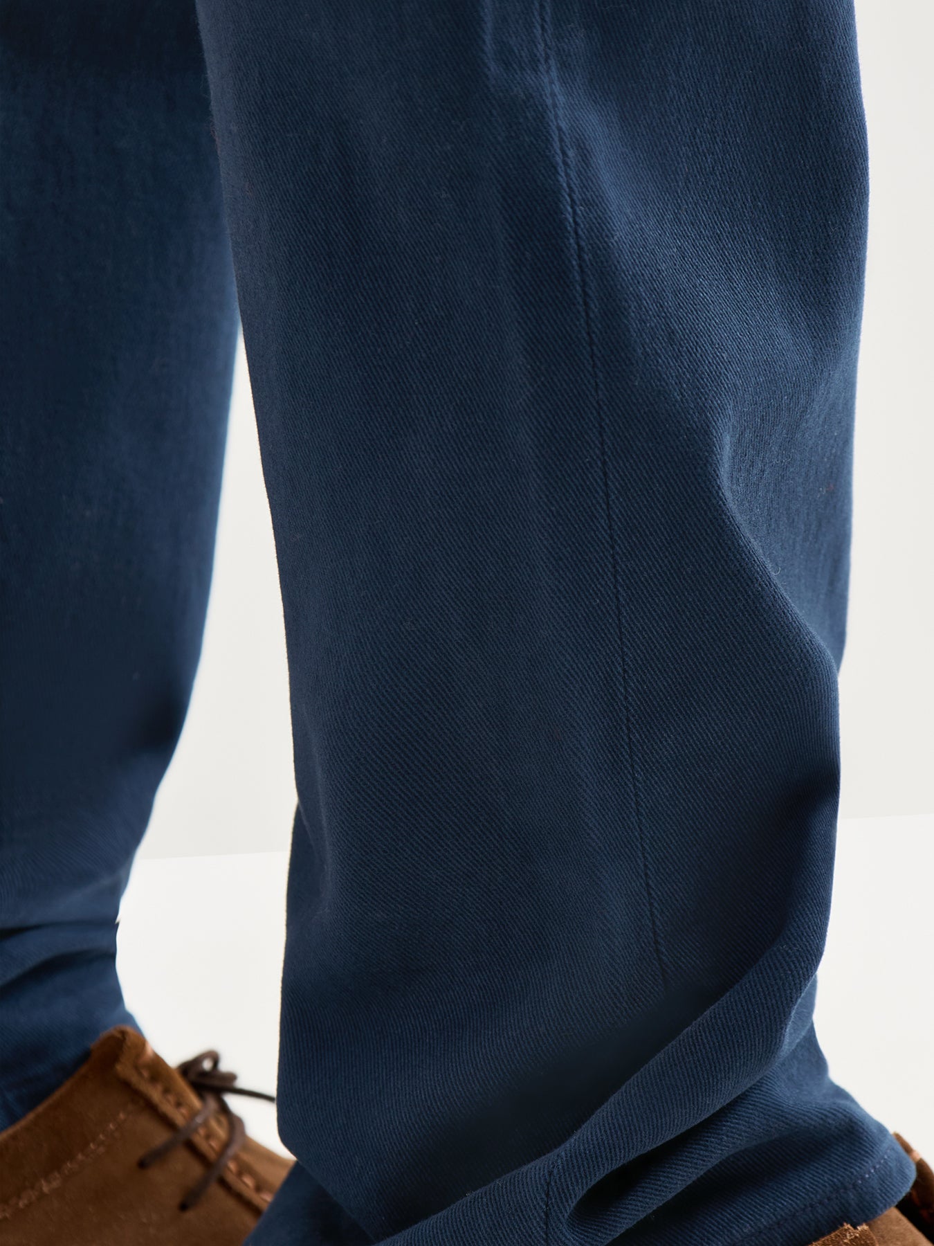 Brushed Twill 5-Pocket Trousers Navy
