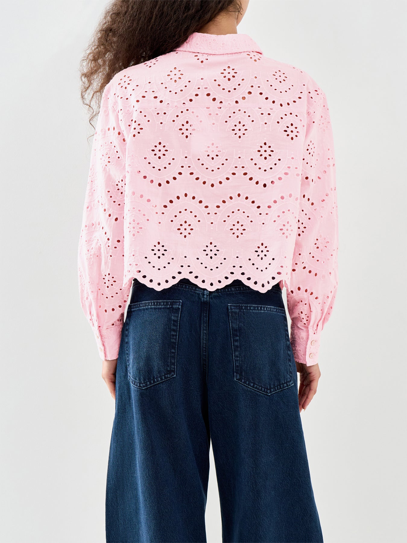 Valais Long Sleeve Cotton Shirt Pink