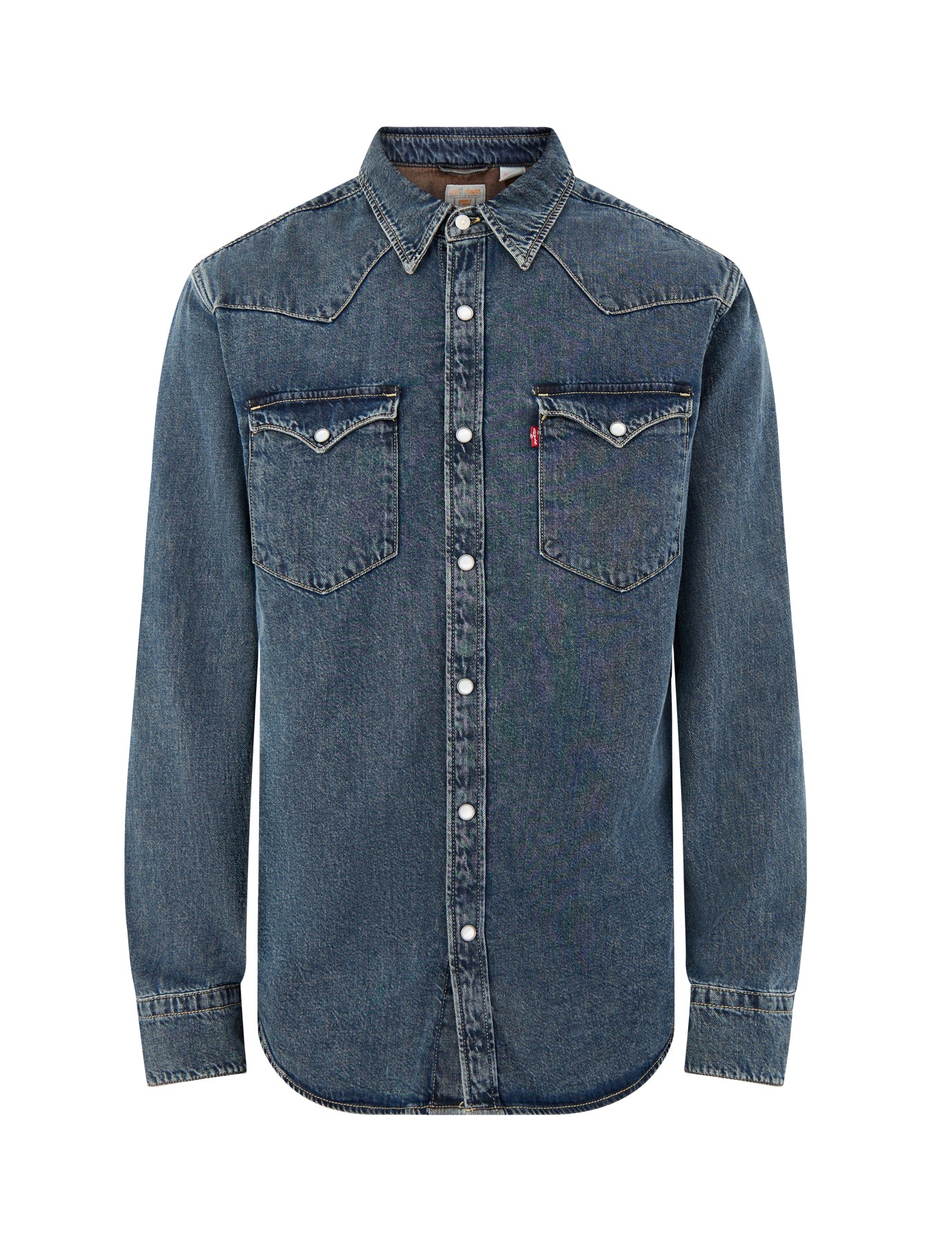 Barstow Western Standard Denim Shirt Brown