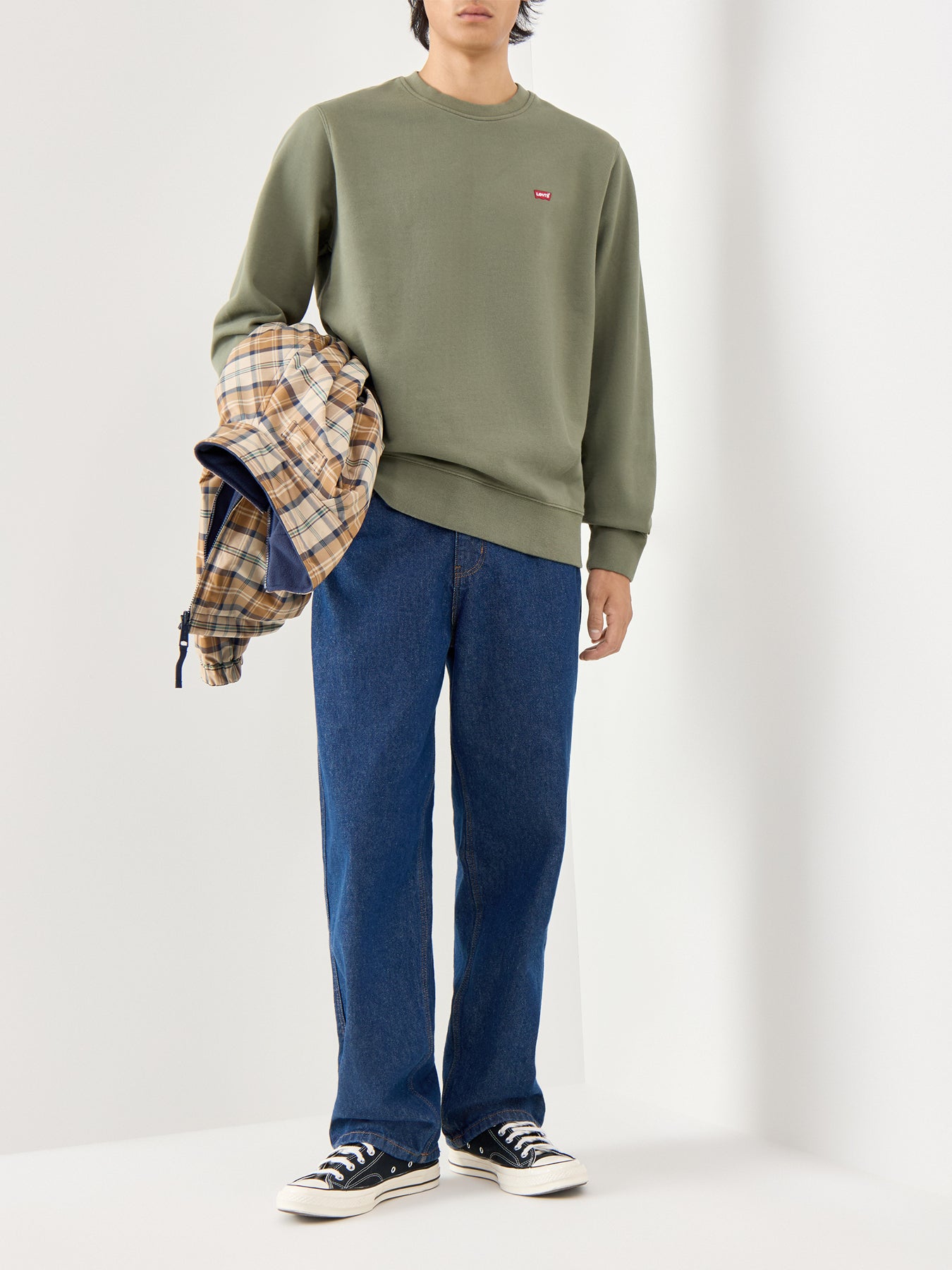 Cotton Olive Housemark Logo Crewneck