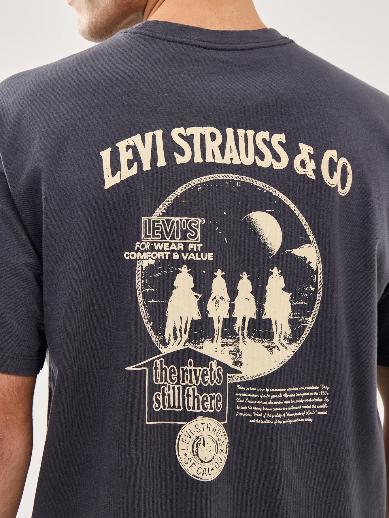 Vintage Fit Graphic T-Shirt Egret