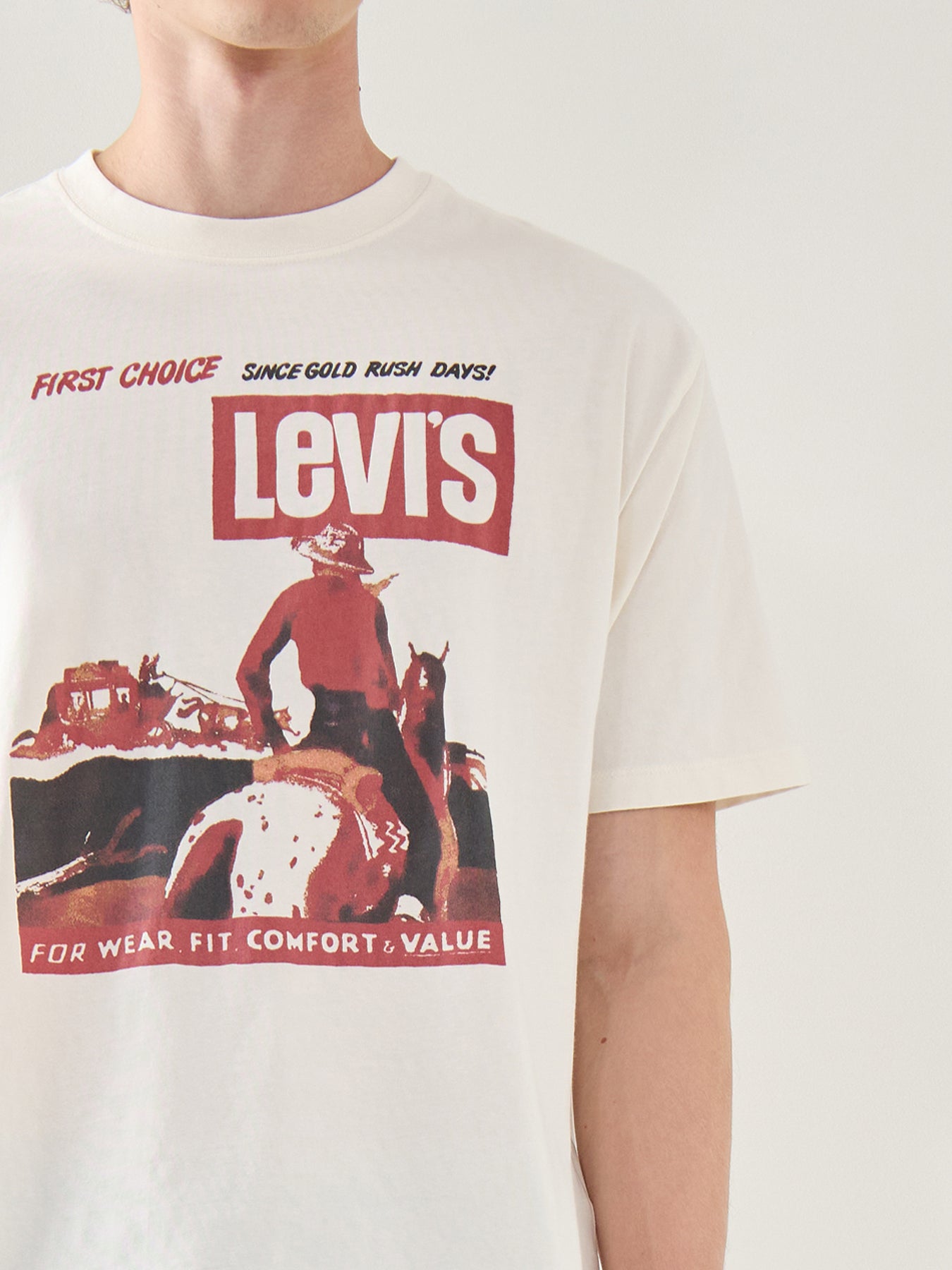 Vintage Fit Graphic Short Sleeve Tee White