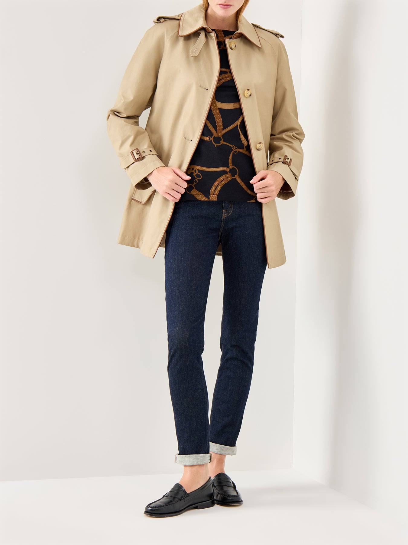 Short Trench Belted Coat