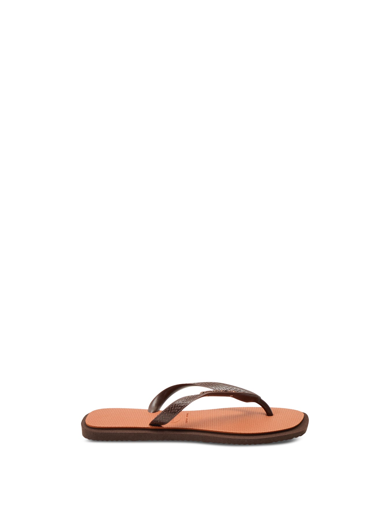 Top Square Fusion Flip Flops Dark Brown