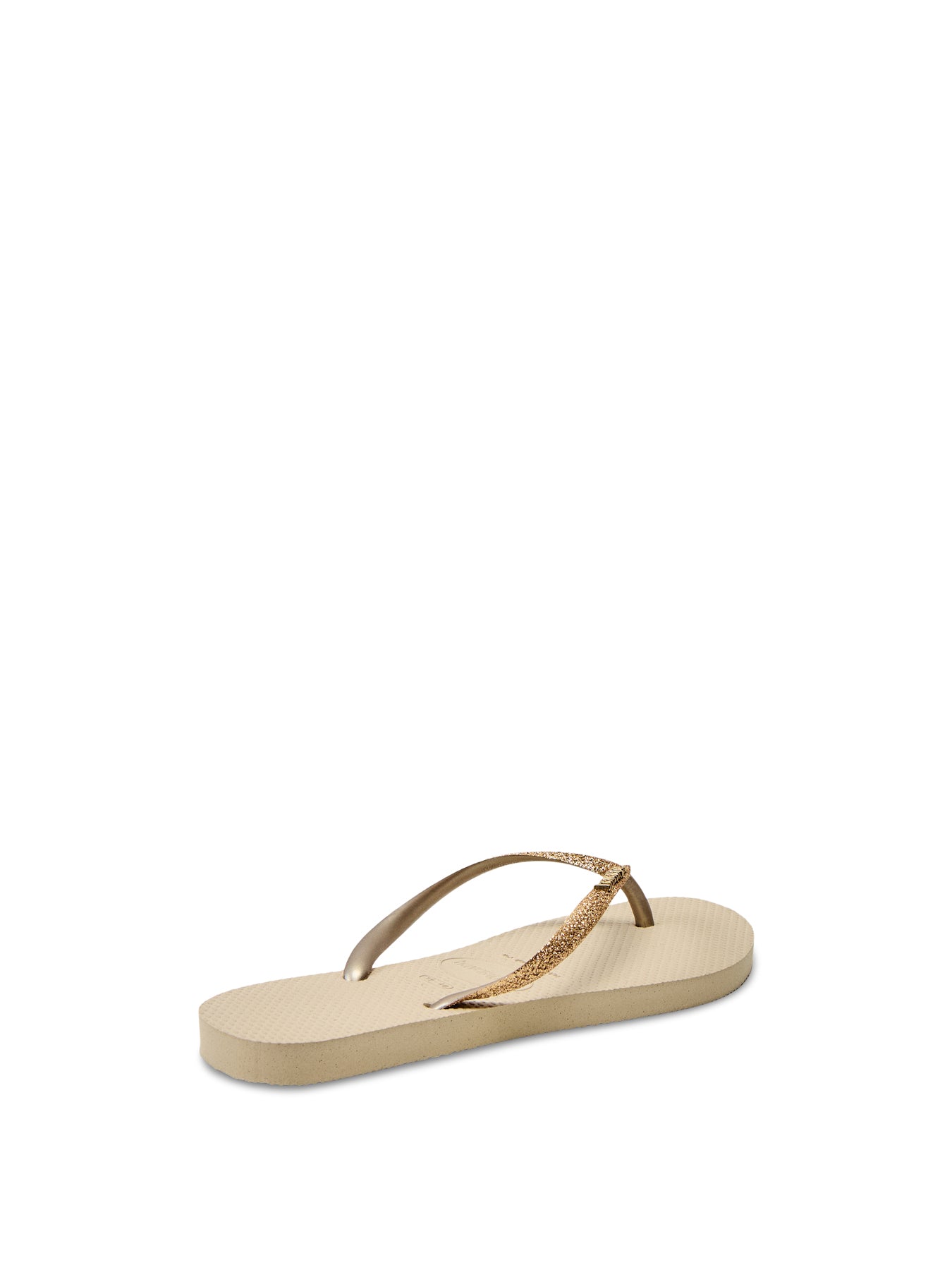 Slim Glitter Flip Flops Golden Light