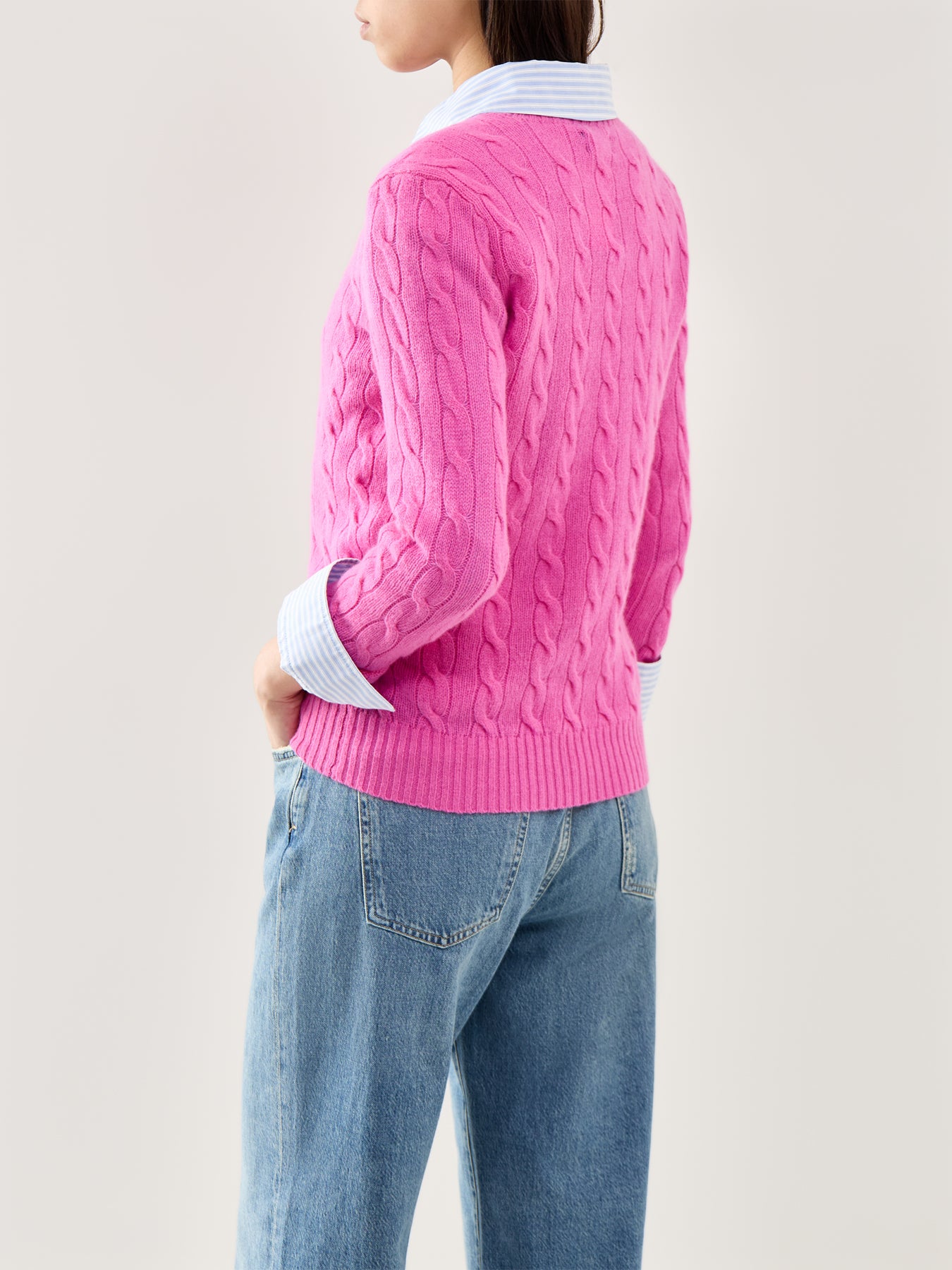 Julianna Long Sleeve Pullover Pink Lace