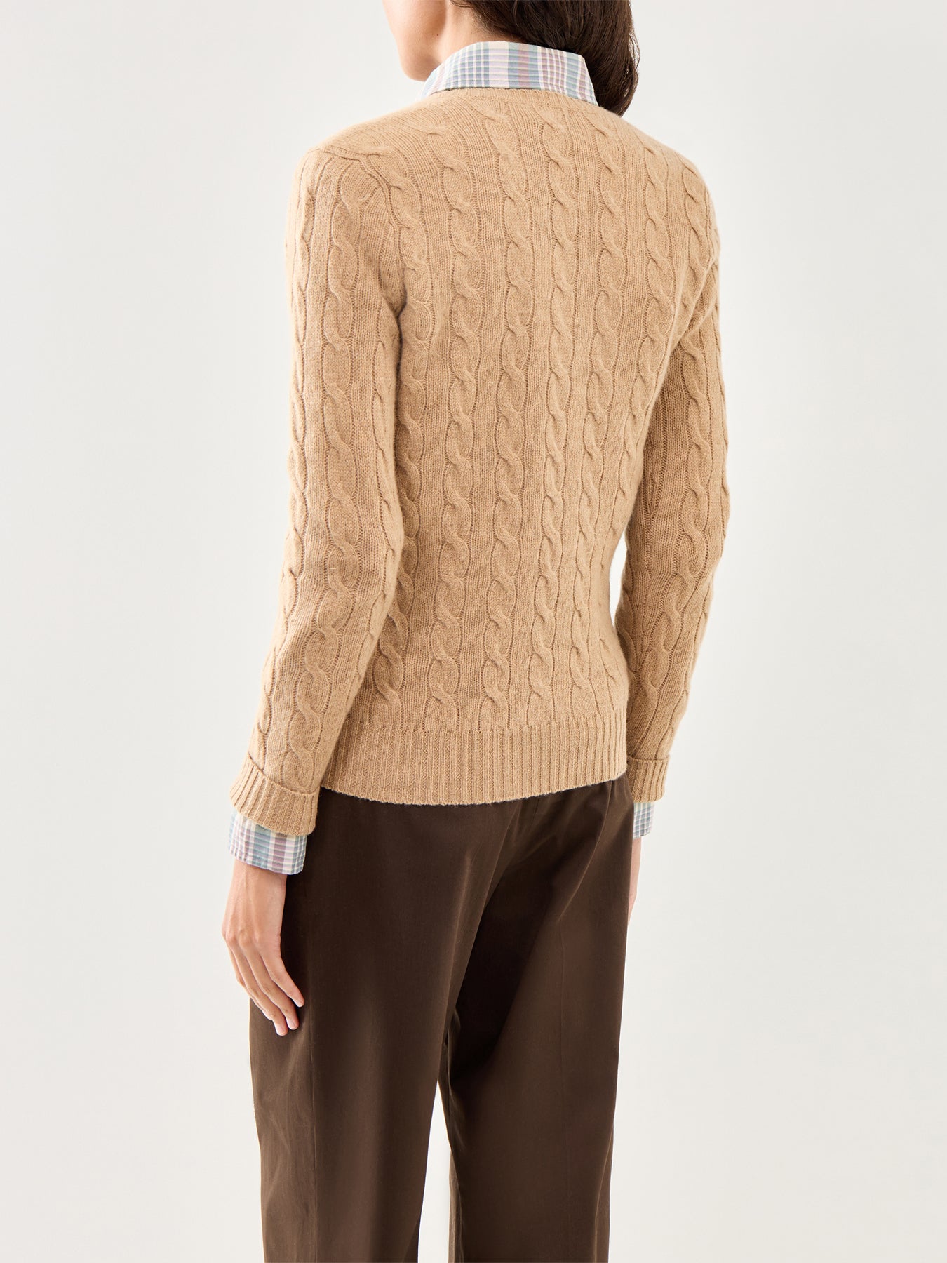 Kimberly Long Sleeve  Wool Pullover Brown