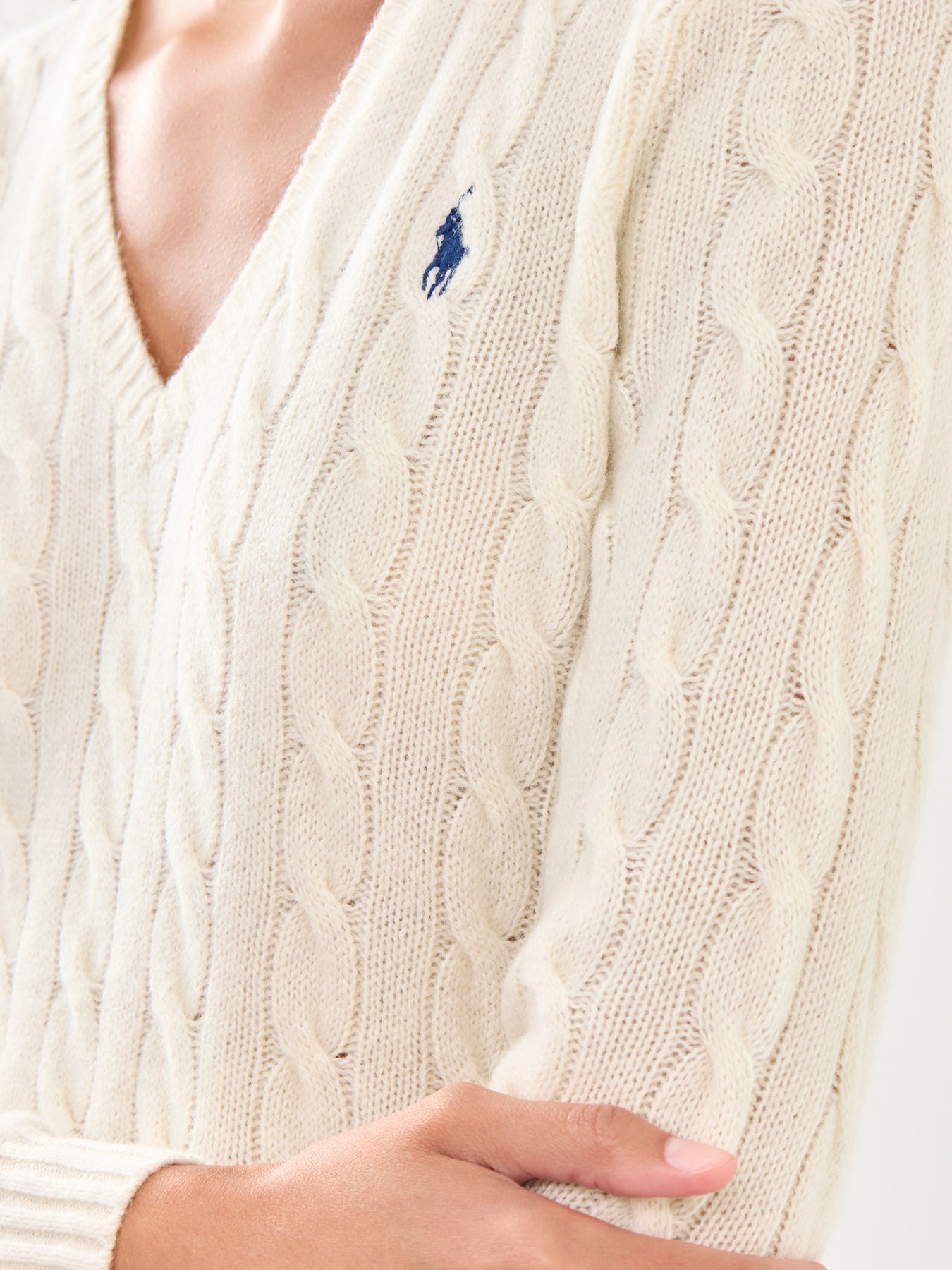 Kimberly Long Sleeve Wool Pullover Cream