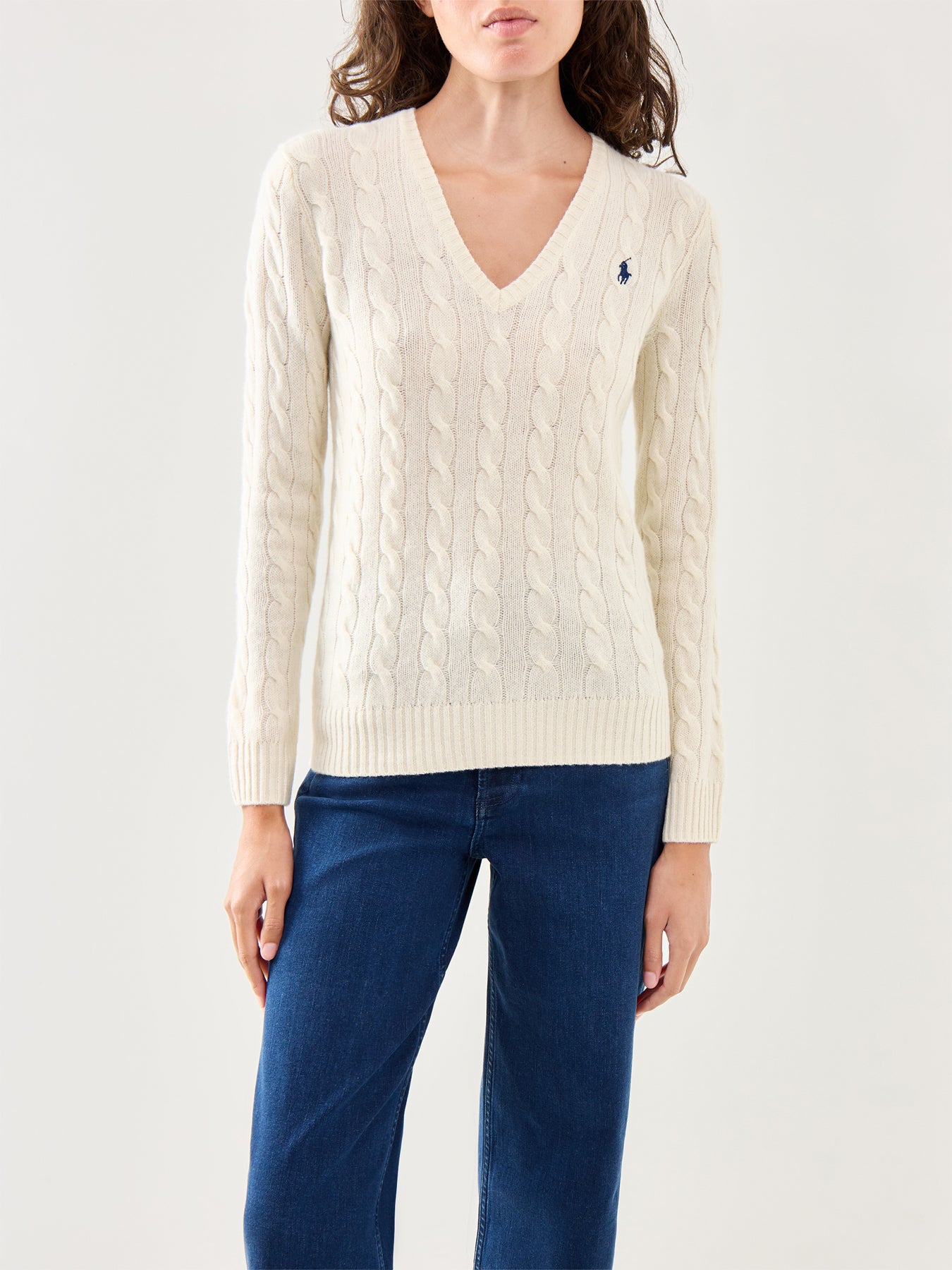 Kimberly Long Sleeve Wool Pullover Cream