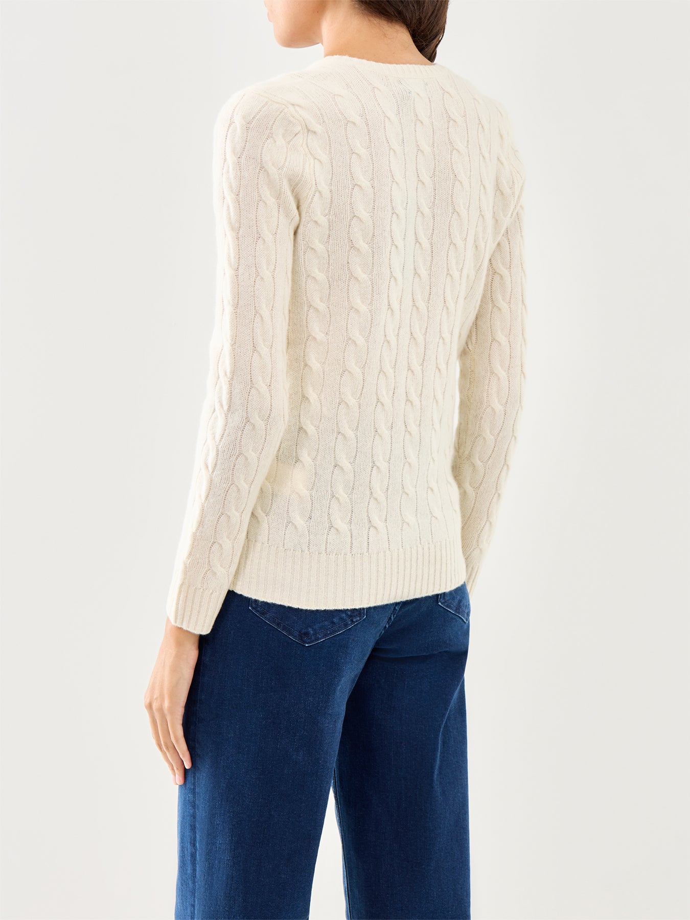 Kimberly Long Sleeve Wool Pullover Cream