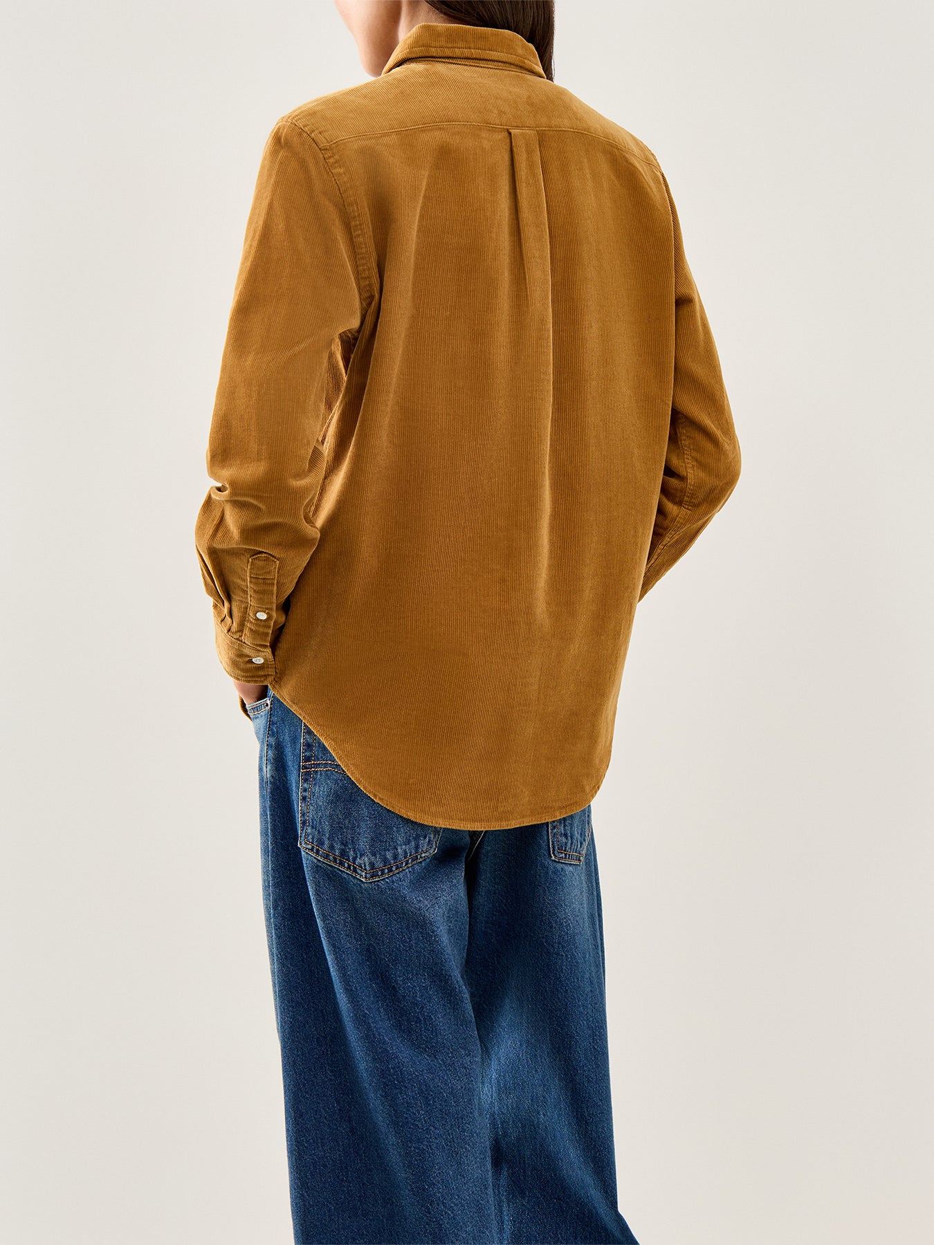 Cord Long Sleeve Shirt Tan