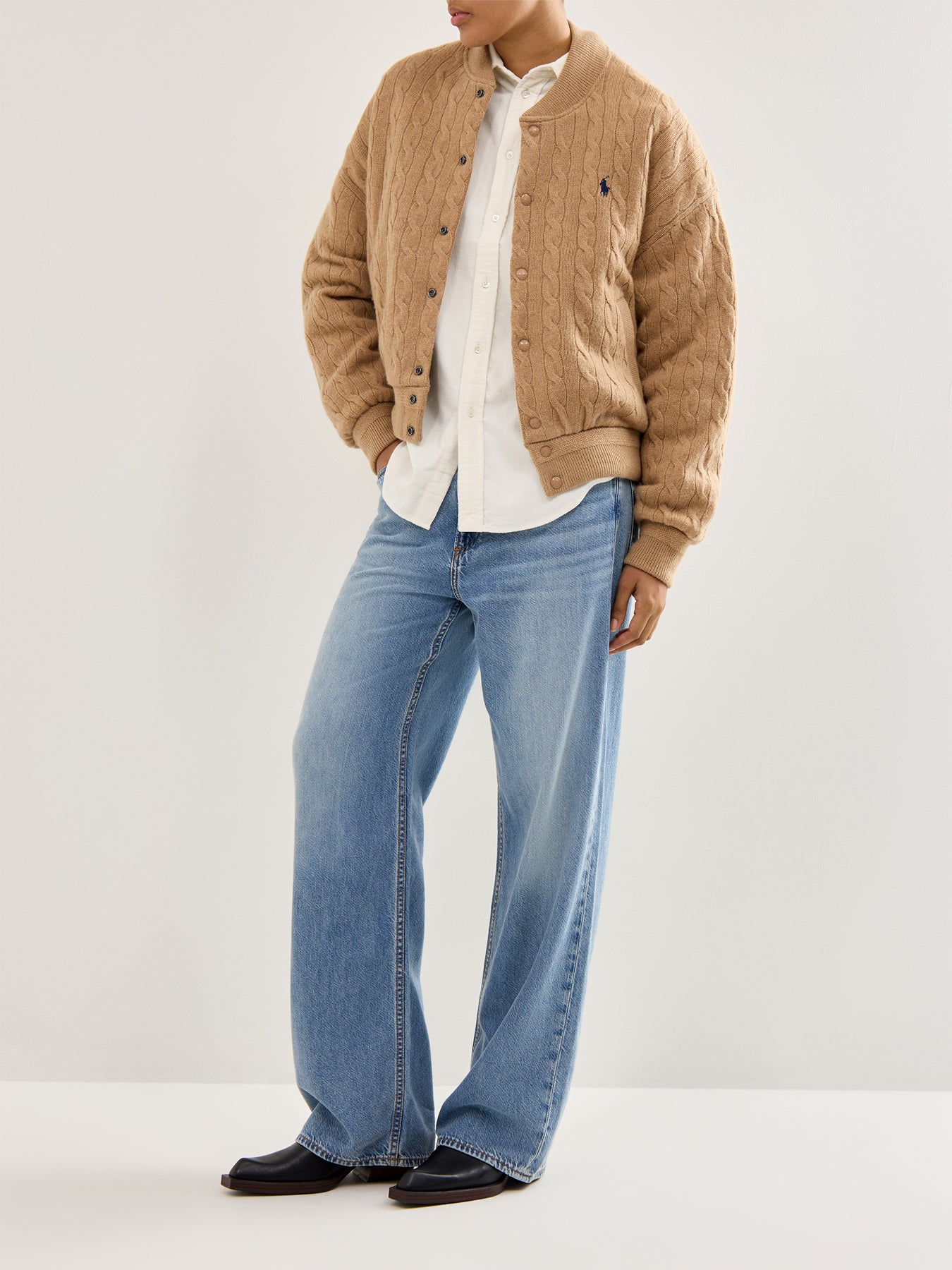 Cord Long Sleeve Shirt Warm White