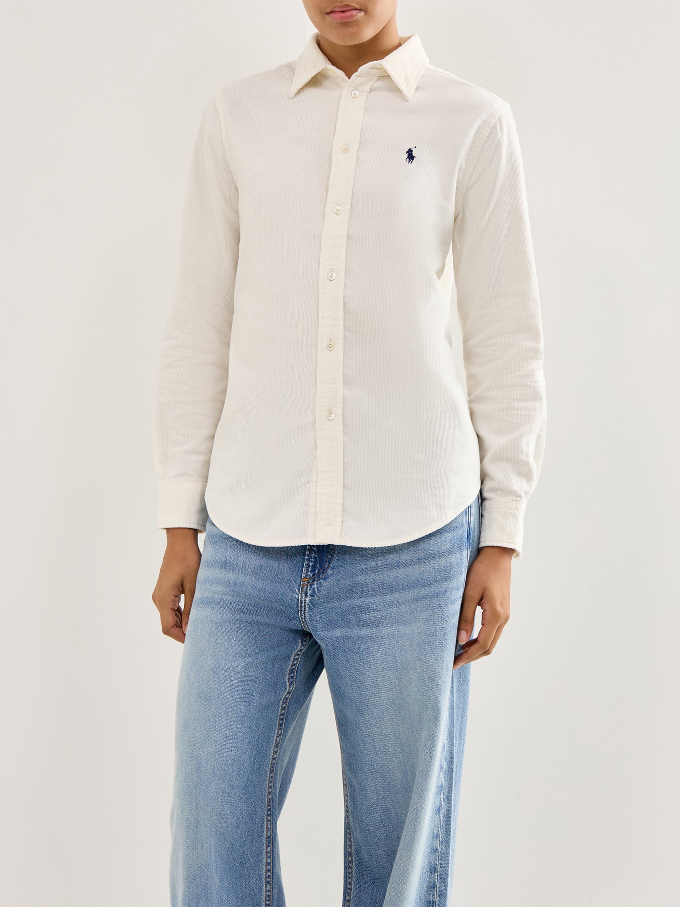 Cord Long Sleeve Shirt Warm White