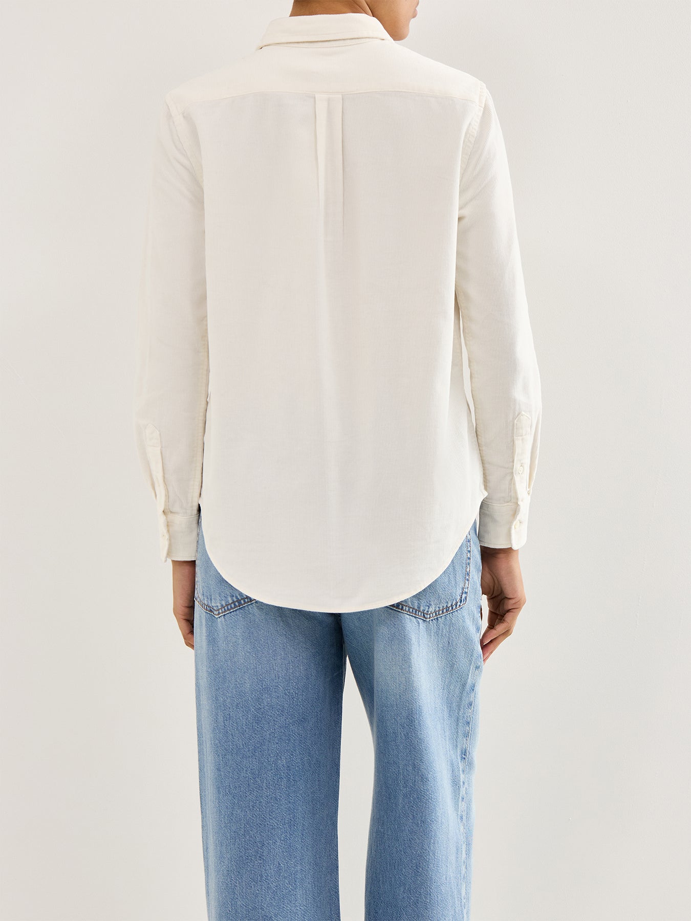 Cord Long Sleeve Shirt Warm White
