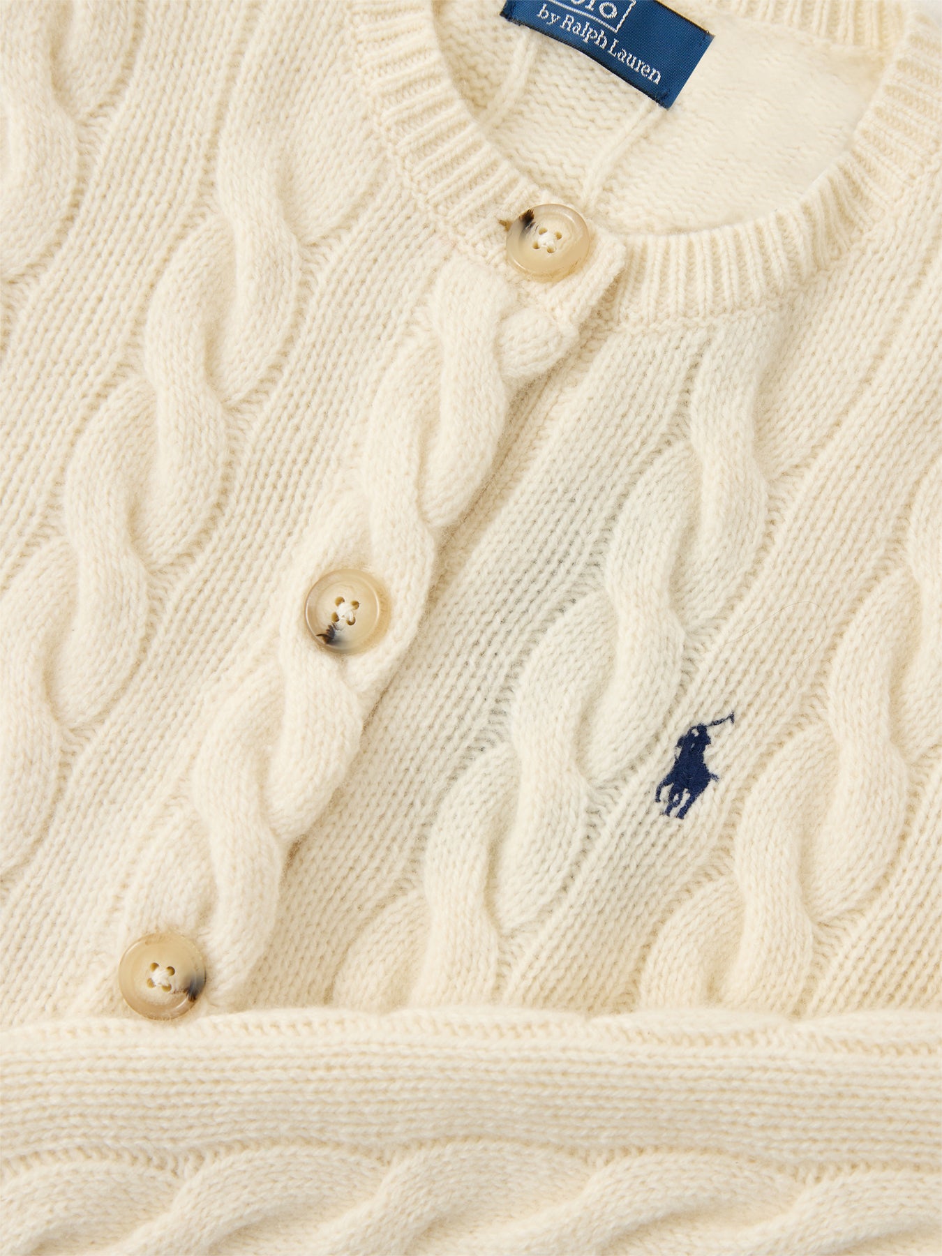 Cable Knit Cardigan Authentic Cream
