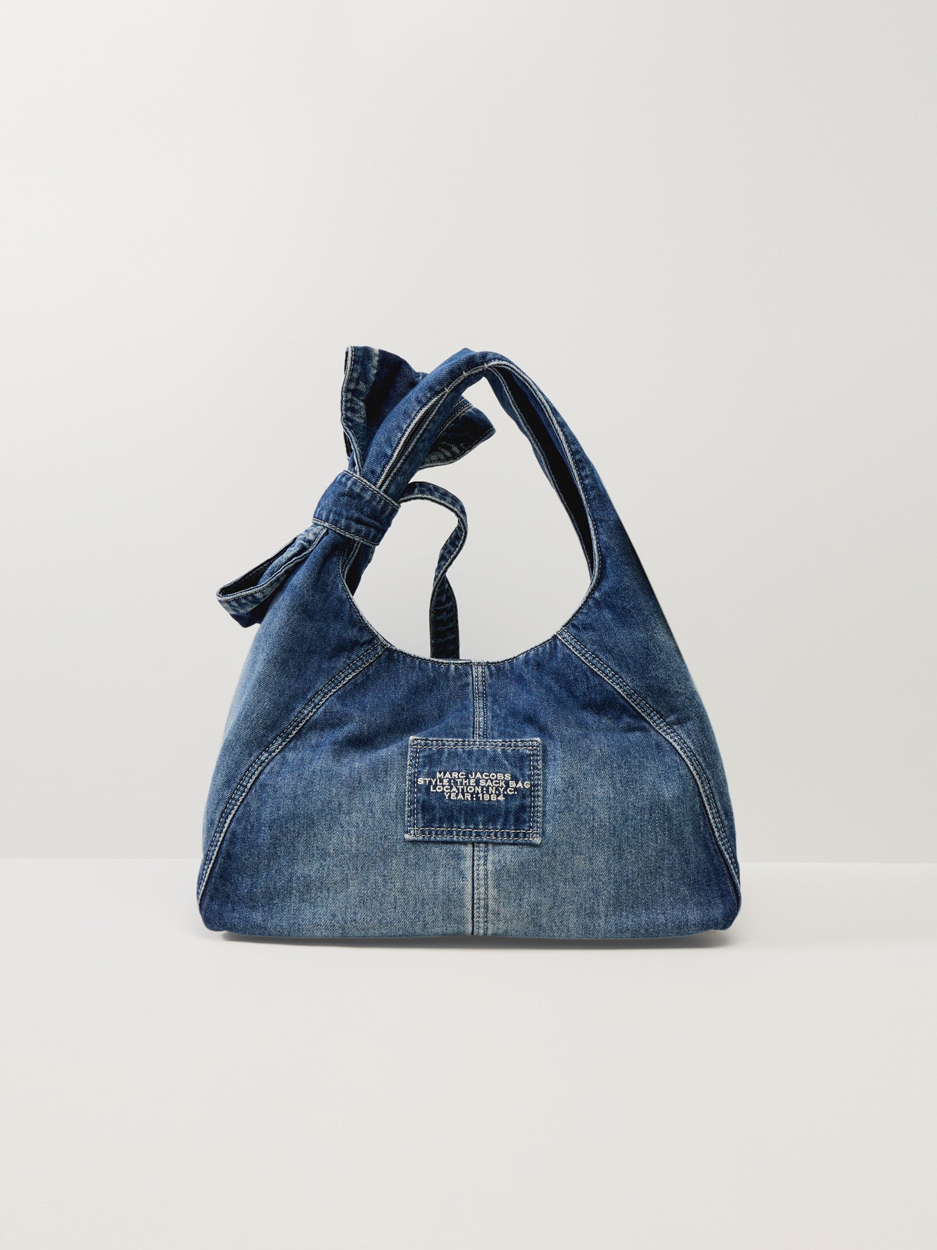 The Bow Denim Sack Blue