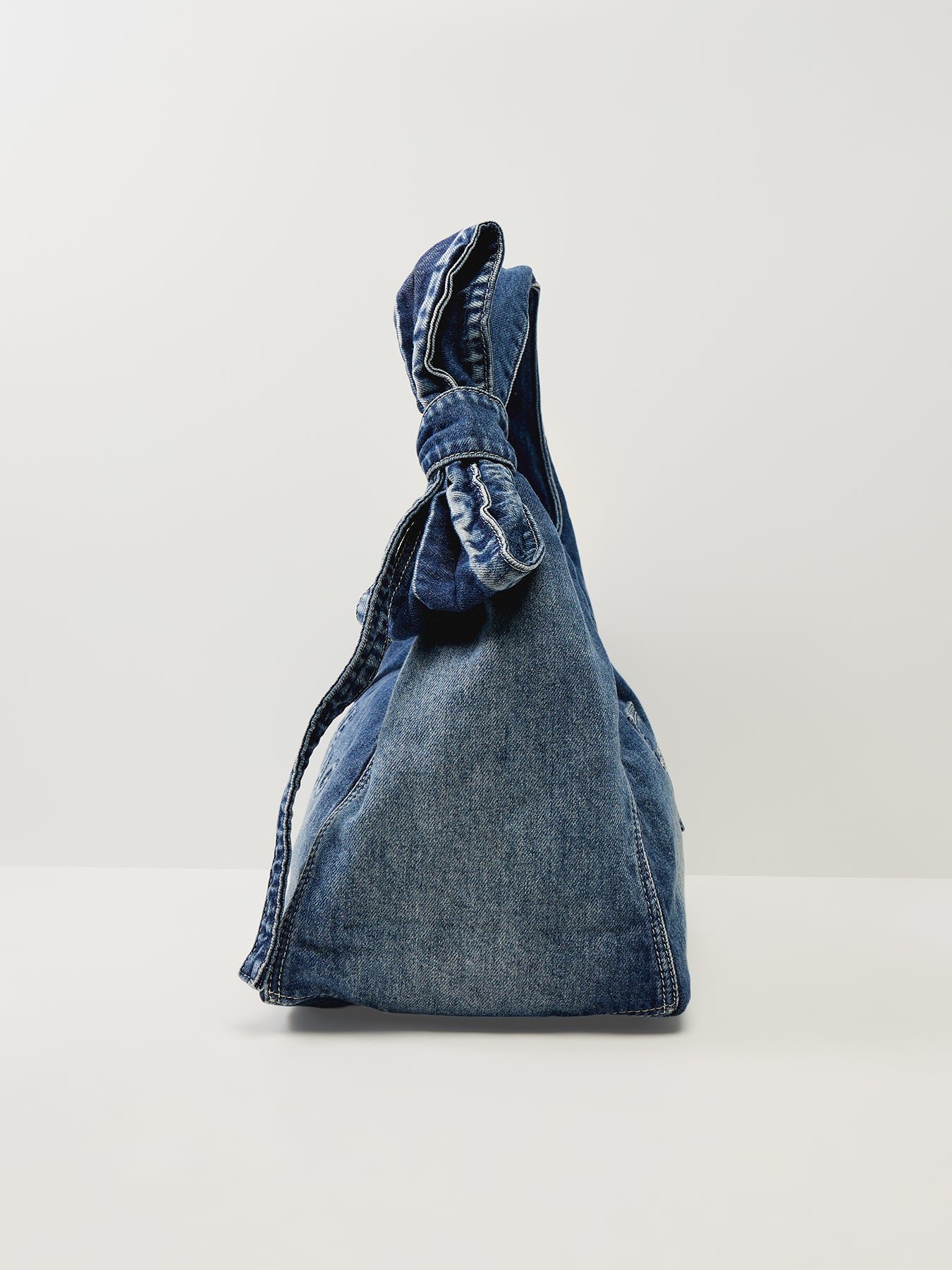 The Bow Denim Sack Blue