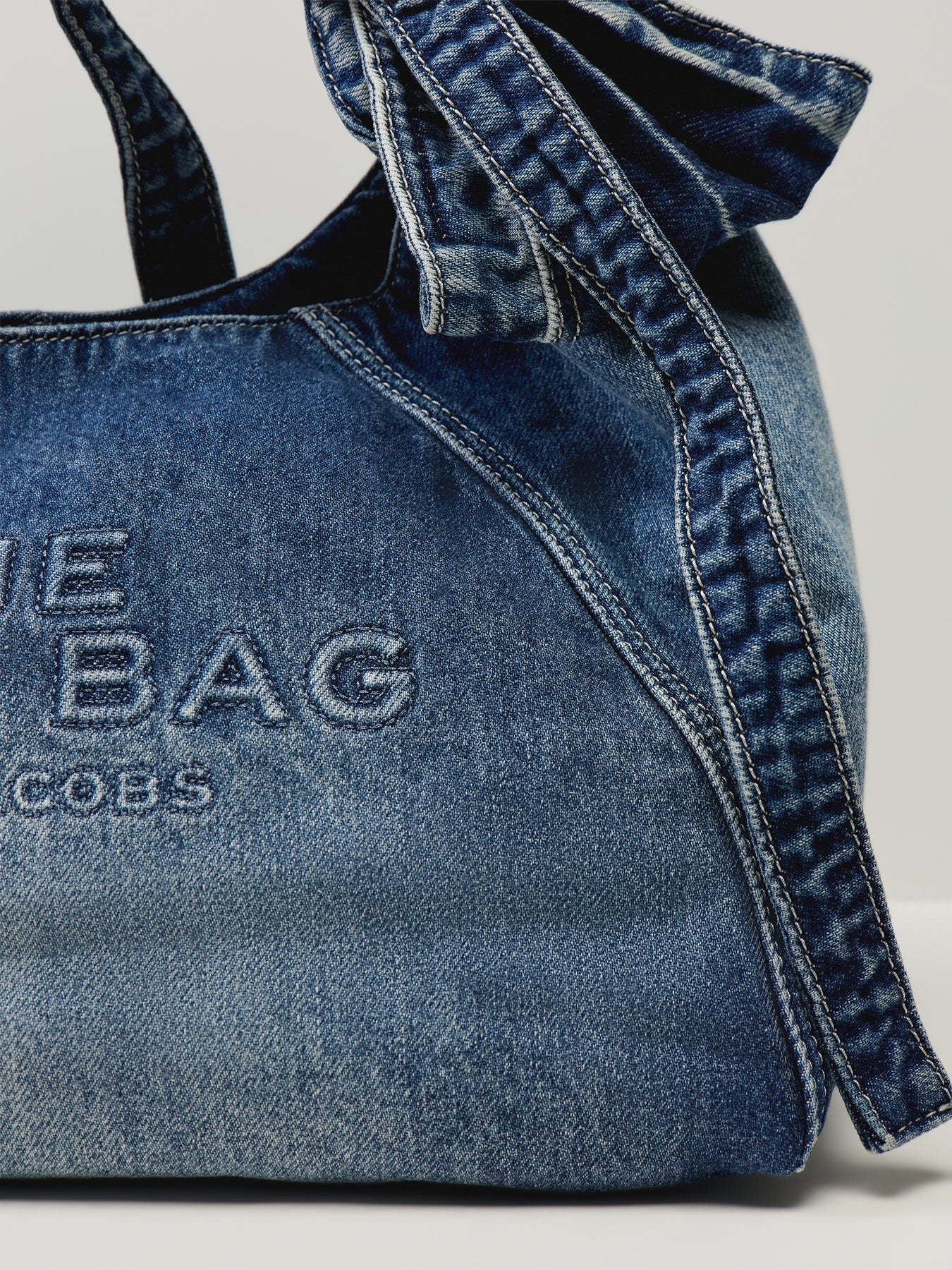 The Bow Denim Sack Blue