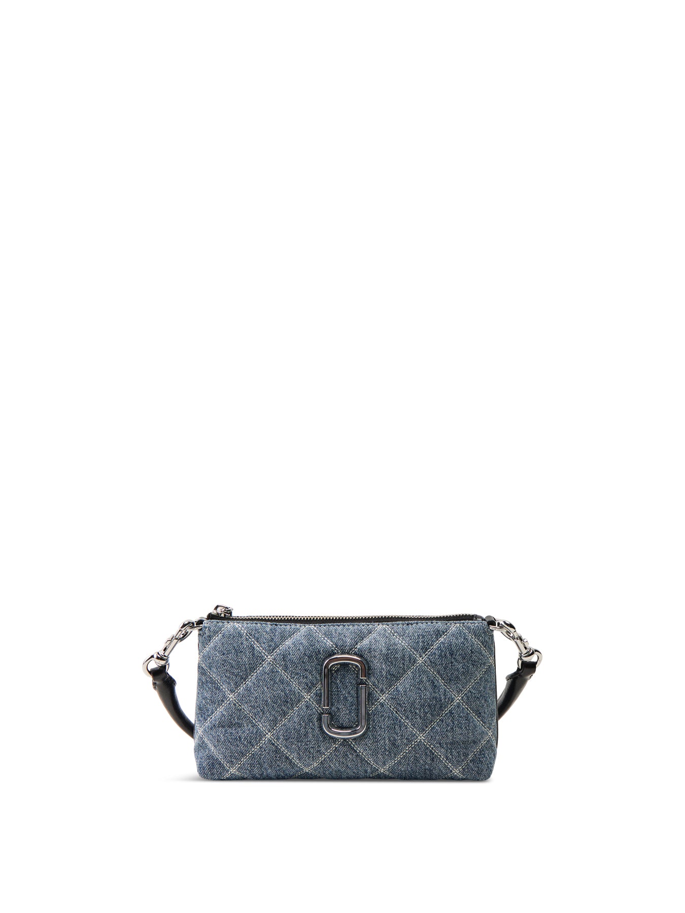 The Quilted Denim Pochette Light Wash Indigo