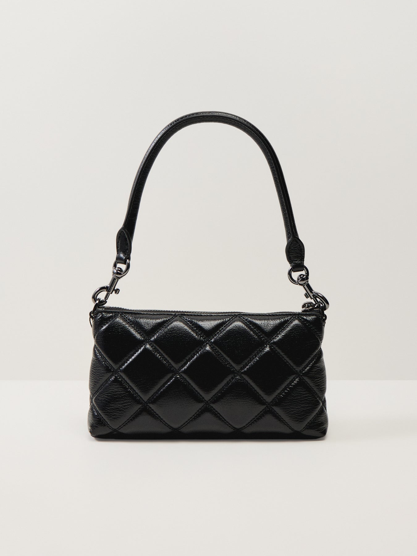 The Quilted Leather Pochette Black