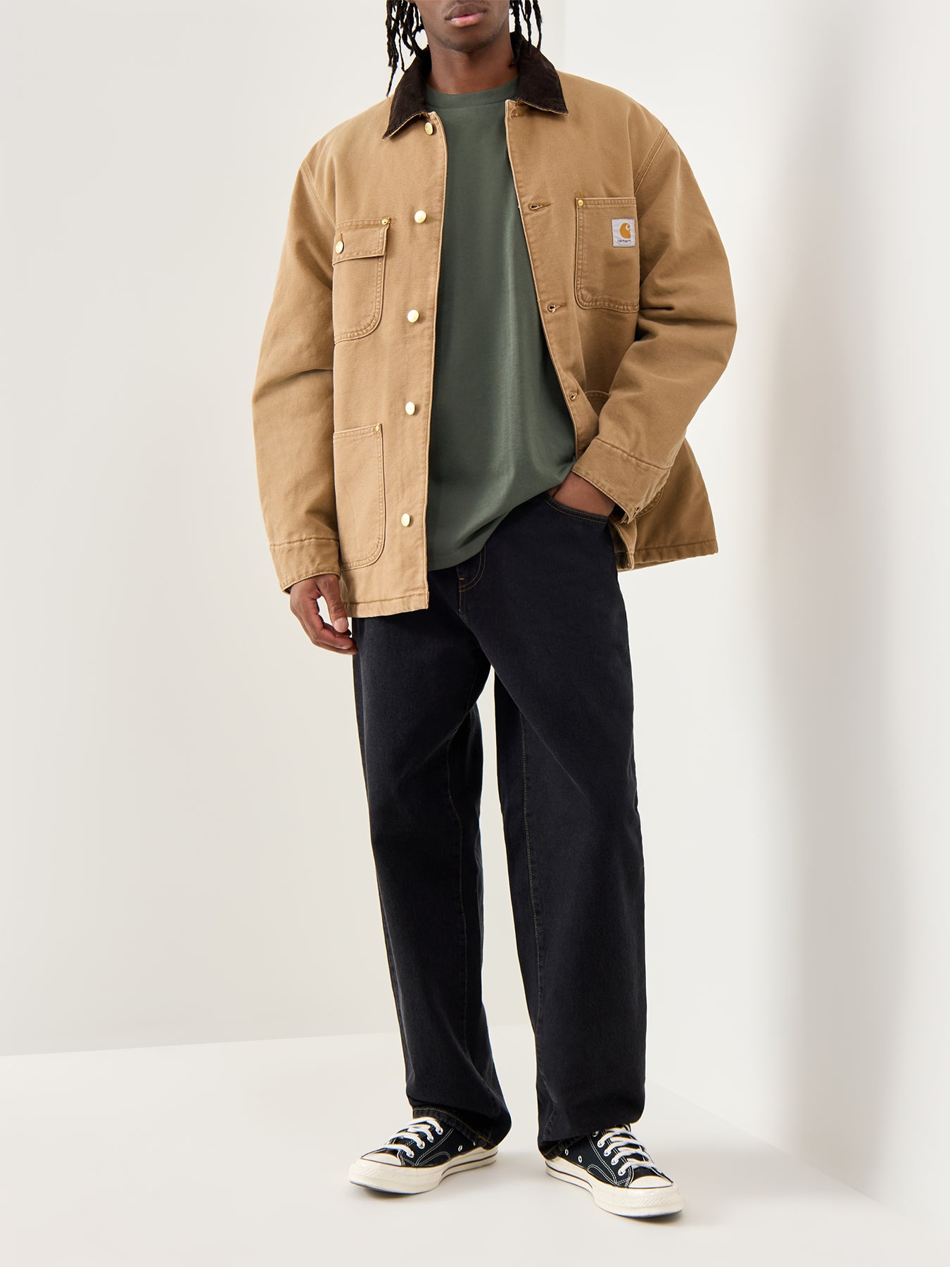 Shot Sleeve Script Embroidery T-Shirt Opuntia White