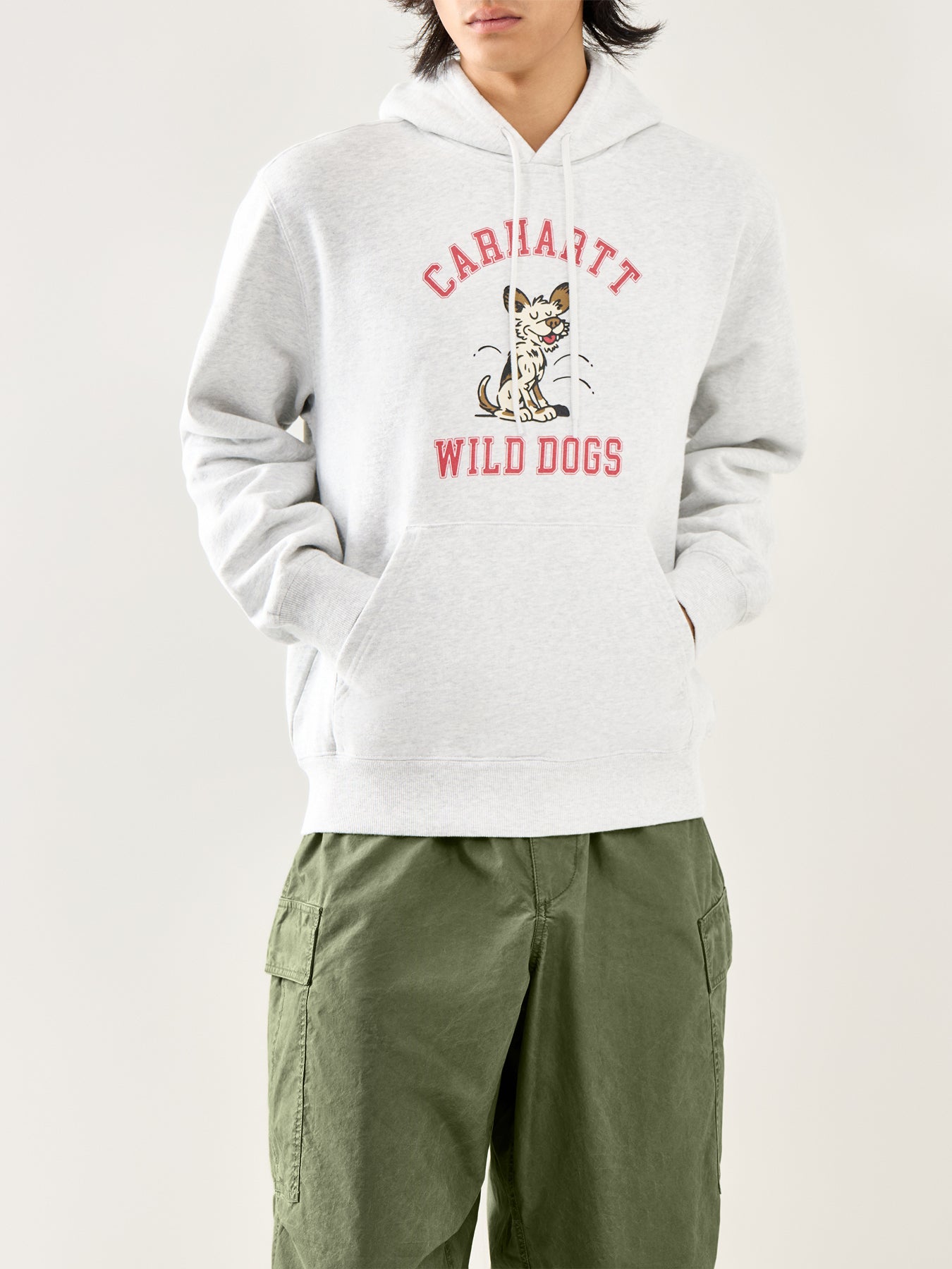Wild Dog Hooded Sweat Grey